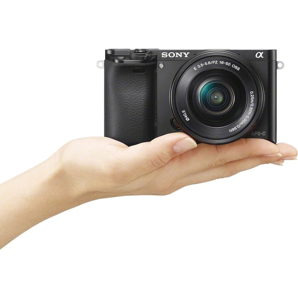 Sony Systemkamera »Alpha ILCE-6000Y Set«, Sony 16-50, Sony 55-210, 24,3 MP, WLAN (Wi-Fi)