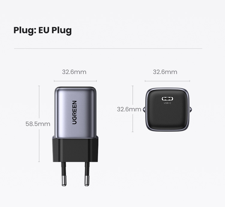 UGREEN USB-Ladegerät »Nexode Mini 30W PD GaN Tech Charger CD319«, (1 St.)