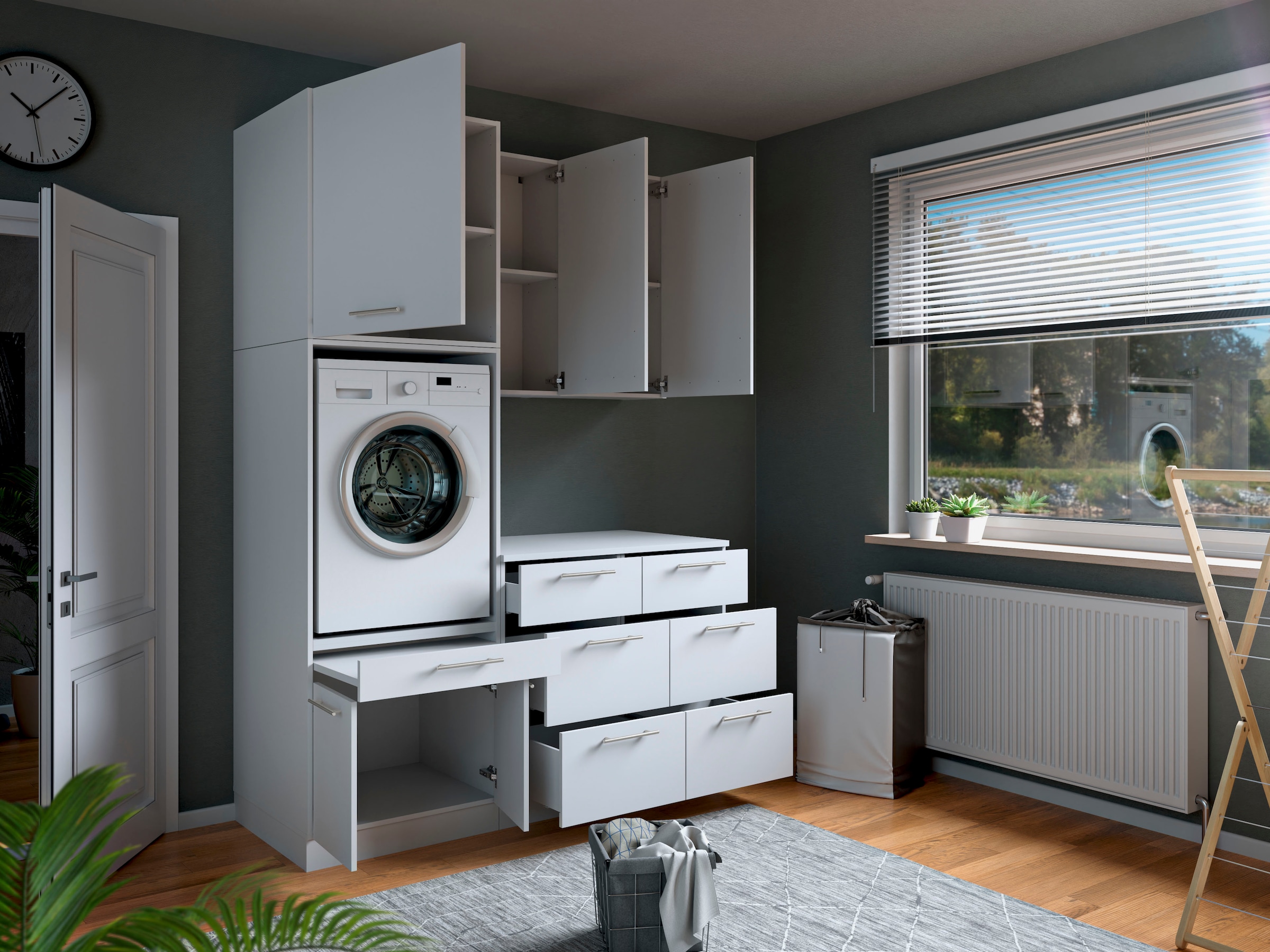 Laundreezy Mehrzweckschrank-Set »Laundreezy, 6-tlg. Mehrzweckschrank-Set B/H/T 168/238/68 cm« 6 Stk. tlg.