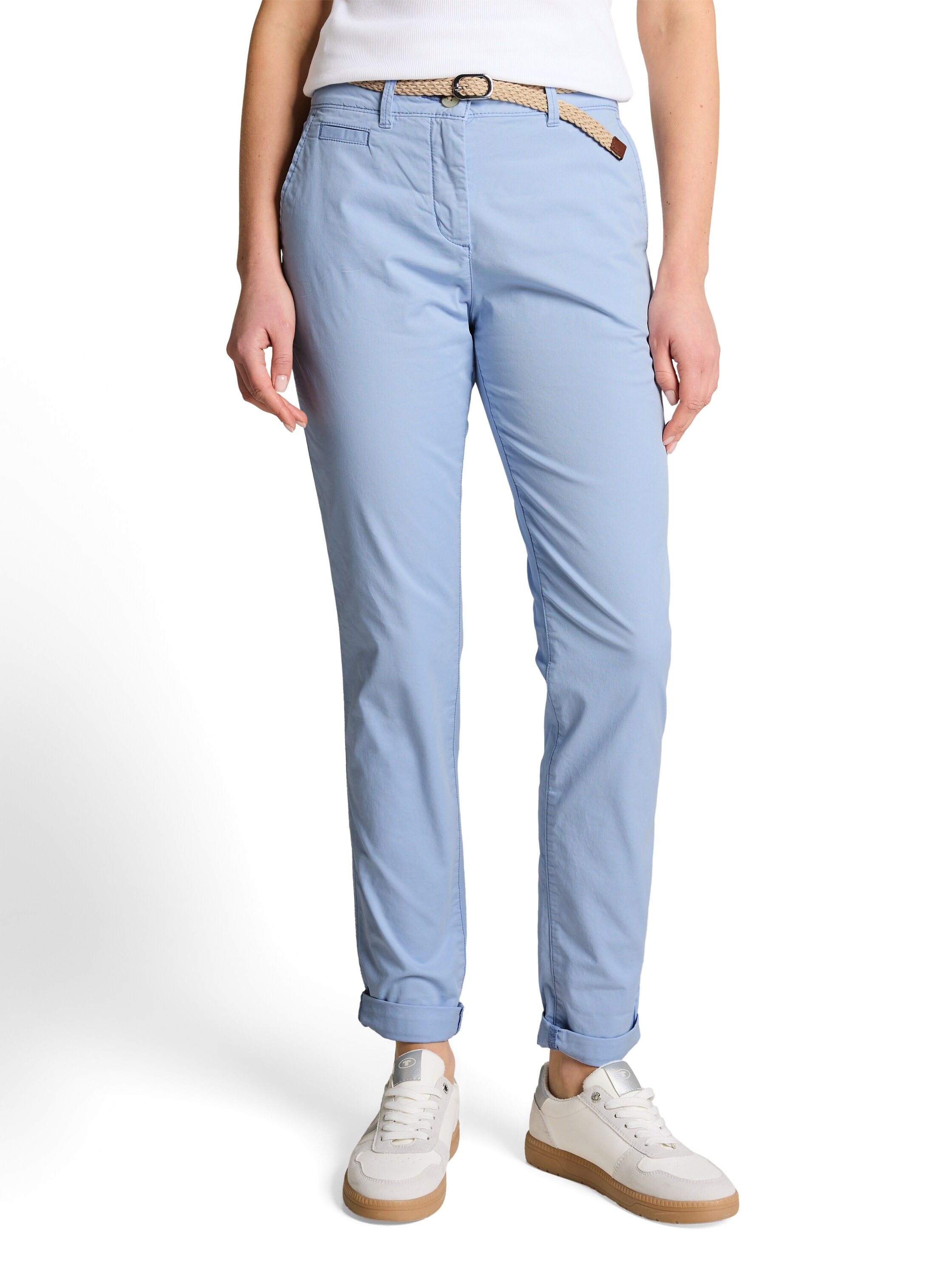 TOM TAILOR Chinohose  mit Gürtel und Stretch