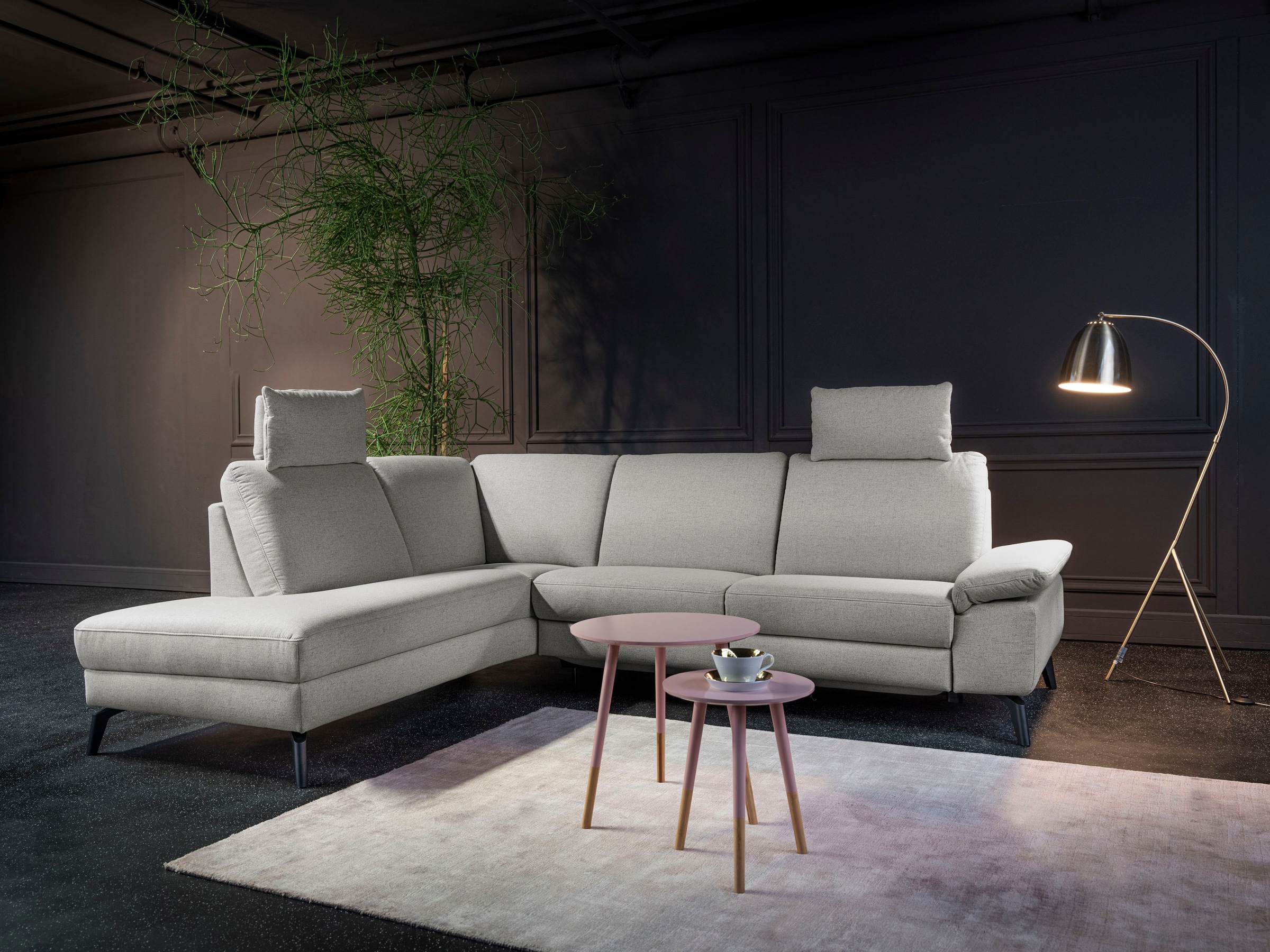 alina Ecksofa, inkl. Kopfstützen, wahlweise mit Relaxfunktion, Breite: 267 cm