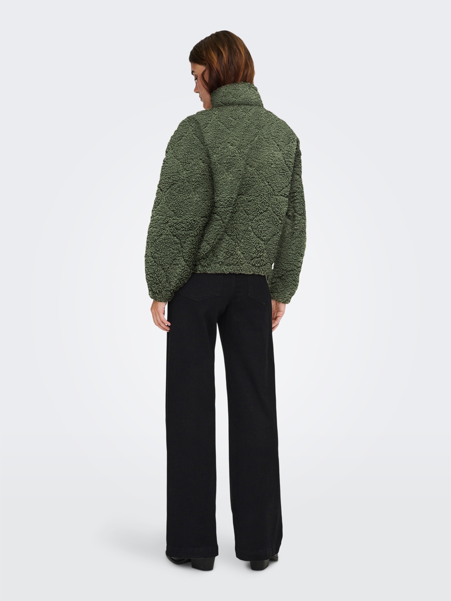 ONLY Sweatjacke »ONLXENA L/S TEDDY BOX SWT«