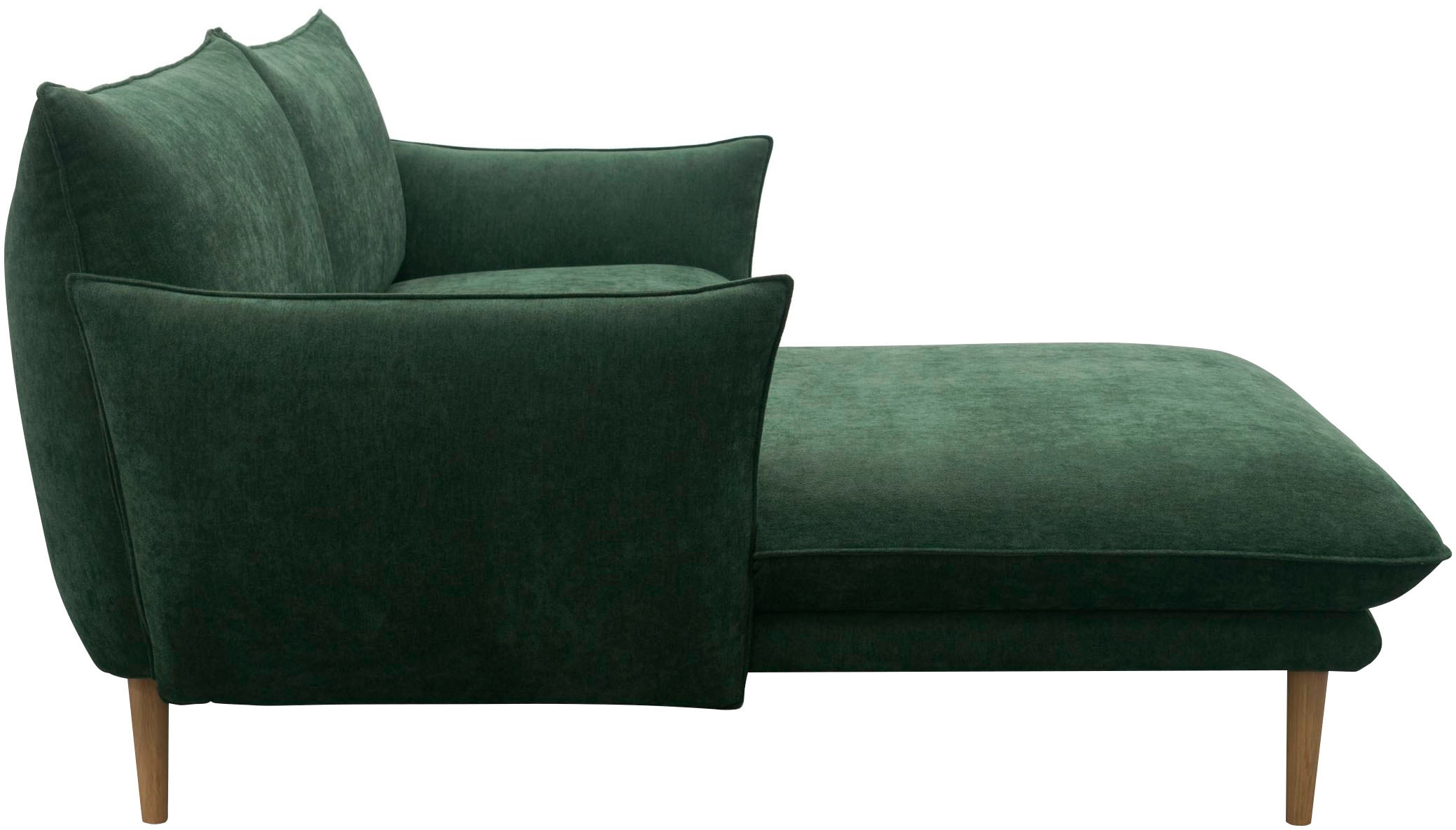 DOMO collection Ecksofa »Leuven kompakte Stellmaße, Breite 200 cm, schmale Armlehnen, L-Form« angenehm feste Polsterung, bodenfrei, 19 cm hohe Holzfüße