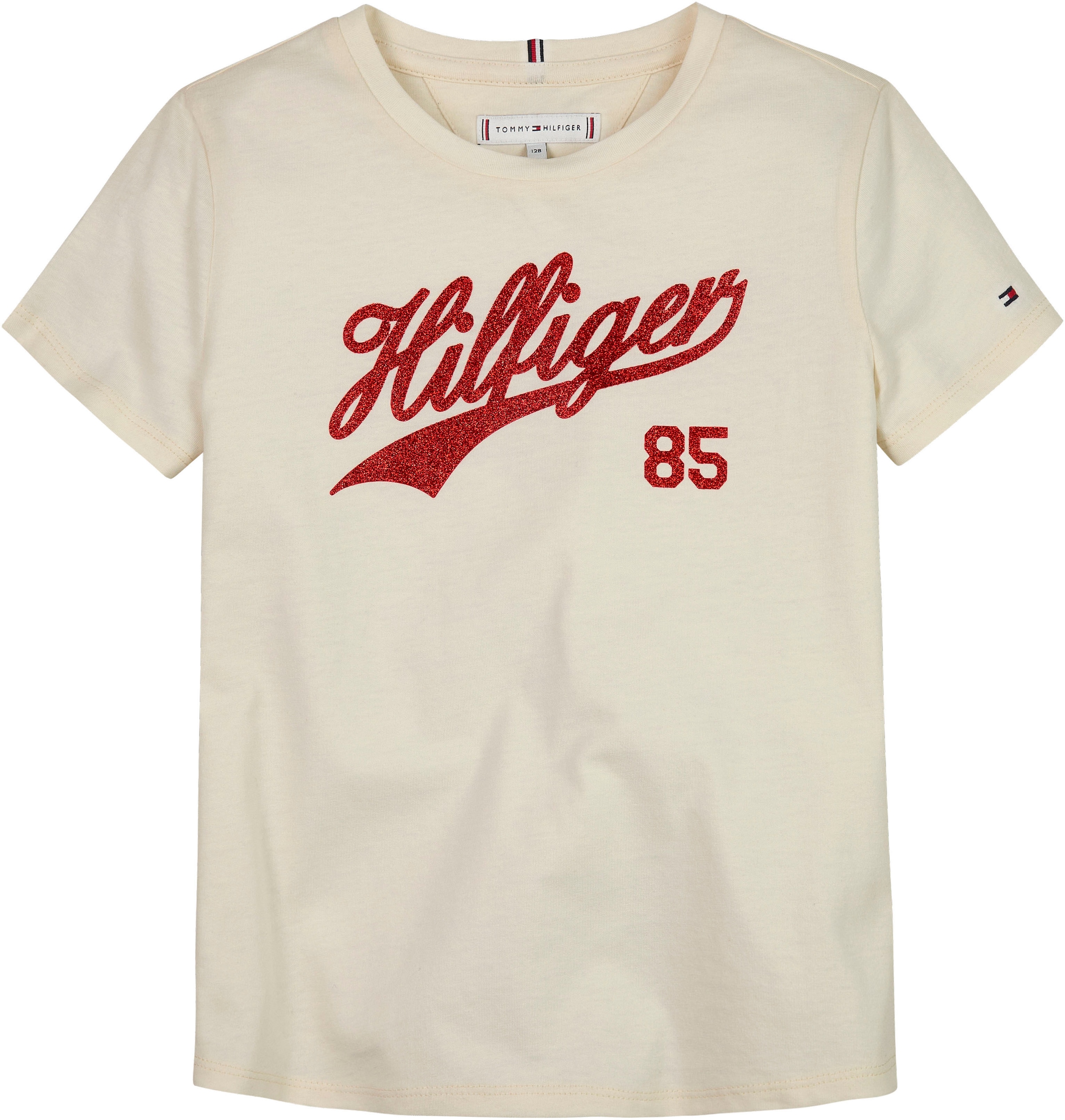 Tommy Hilfiger T-Shirt »HILFIGER SCRIPT TEE S/S«, mit Hilfiger Logo-Print