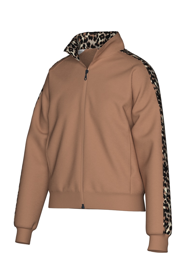 Trigema Sweatjacke »TRIGEMA Sweatjacke mit modischen Leo-Elementen«