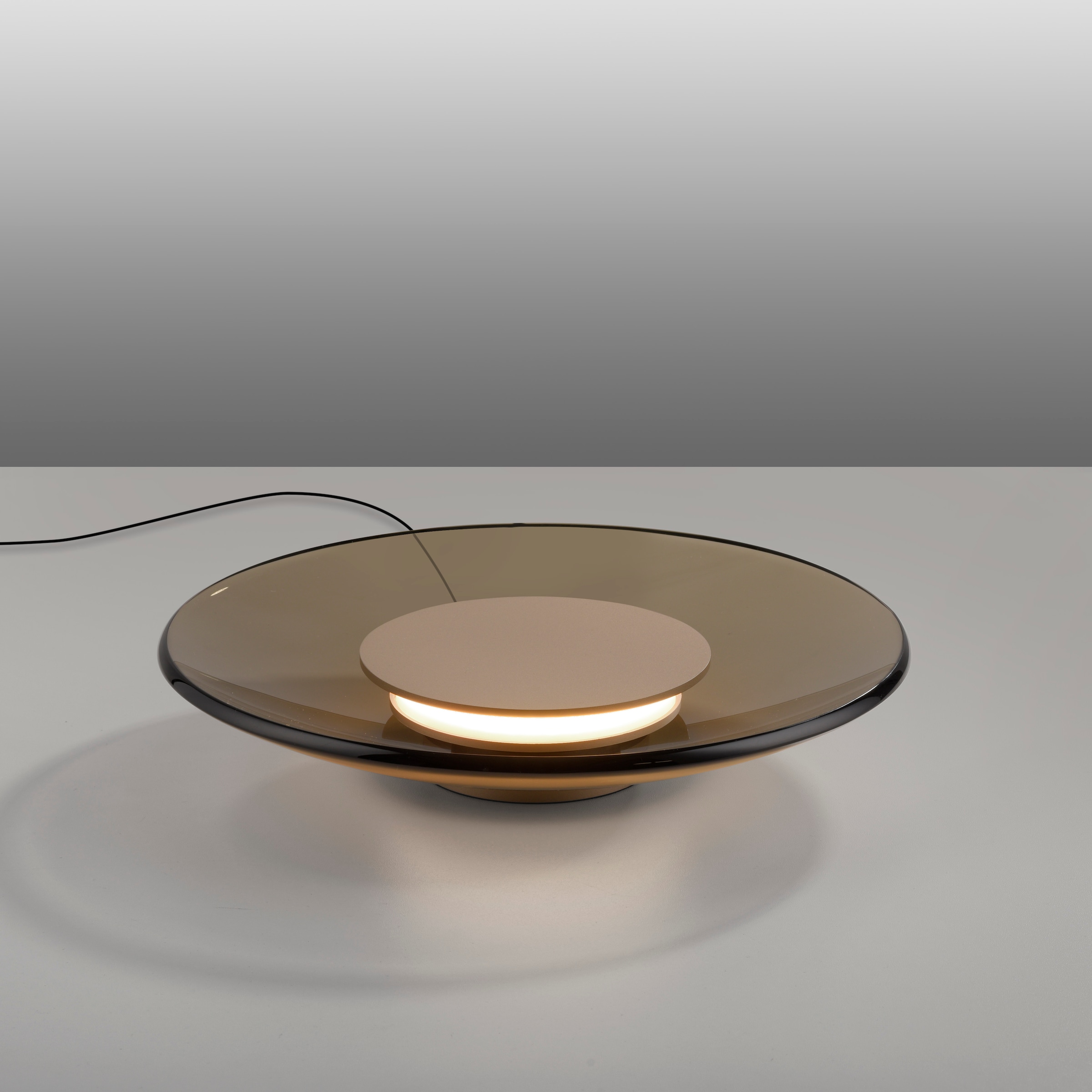Neuhaus PURE LED Tischleuchte »PURE Moon« LED-Board 1 Stk. Warmweiß Stufenloses dimmen per Touchdimmer, Glas amberfarben