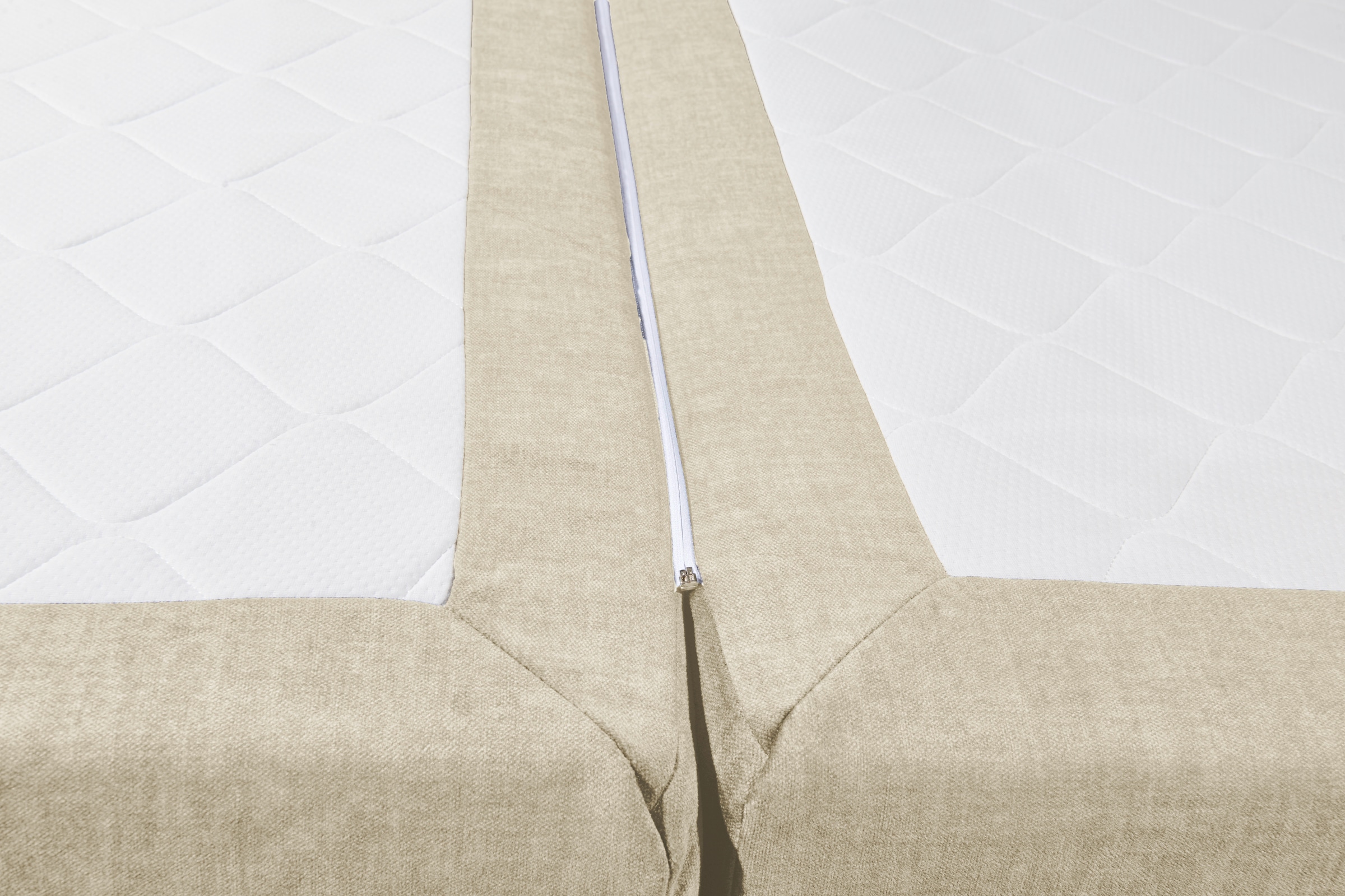 ED EXCITING DESIGN Boxspringbett »Fanes mit Komforteinstiegshöhe von 73cm« erhältlich in 180x200cm, inkl. Bettkasten und 7cm Visco-Topper