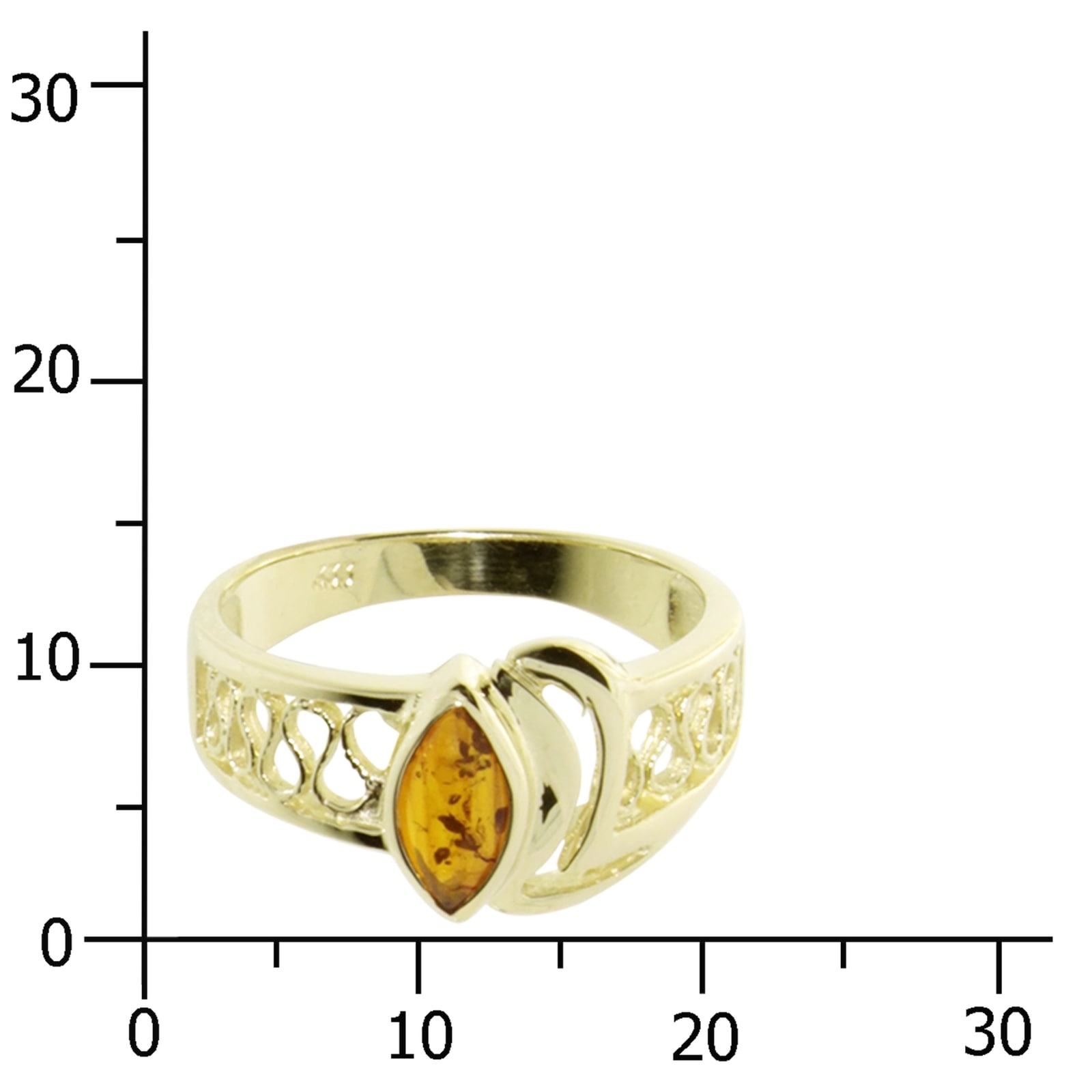 OSTSEE-SCHMUCK Fingerring »- Anisia - Gold 333/000 - Bernstein«