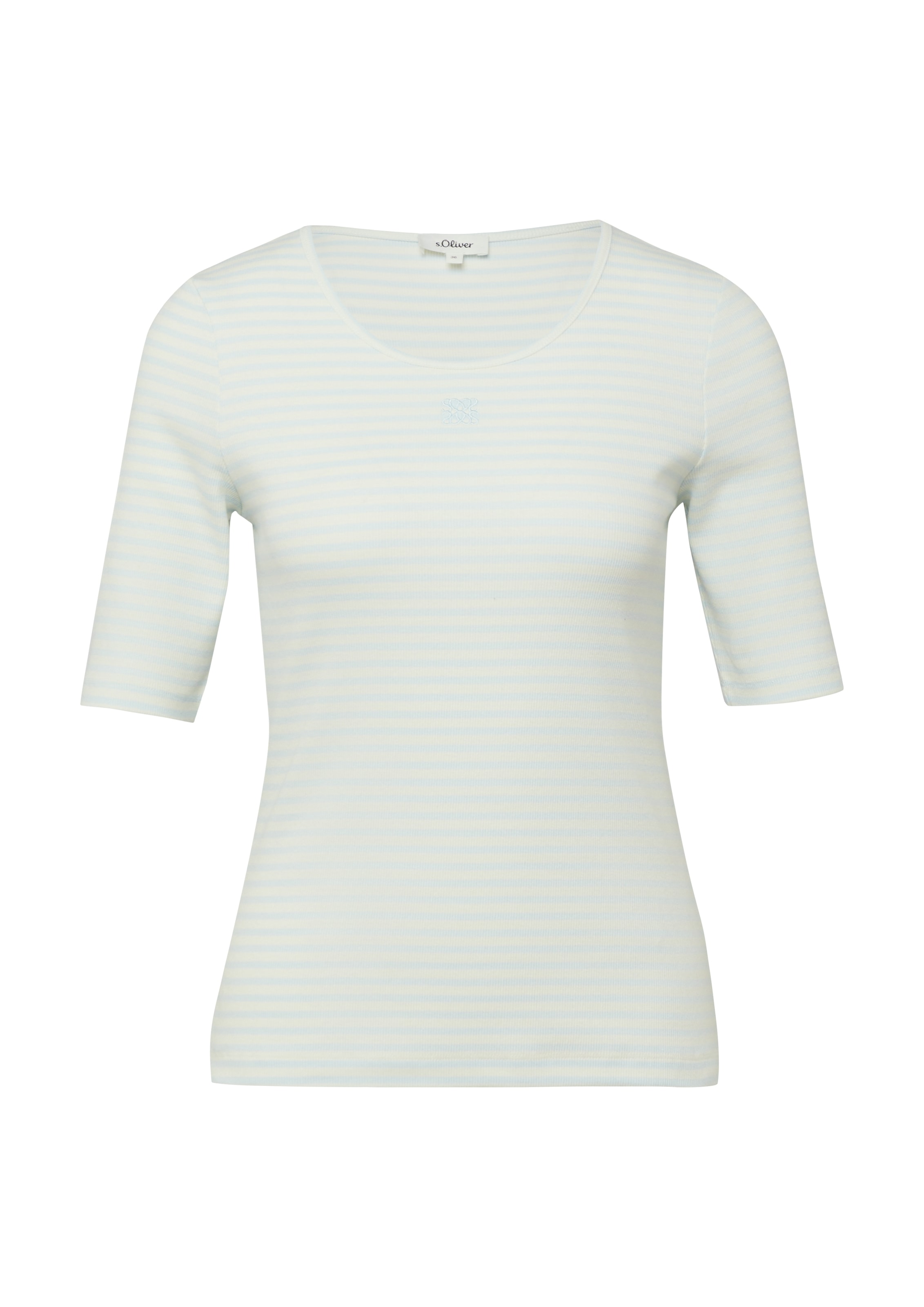 s.Oliver Rundhalsshirt Sommershirt mit feinen Streifen