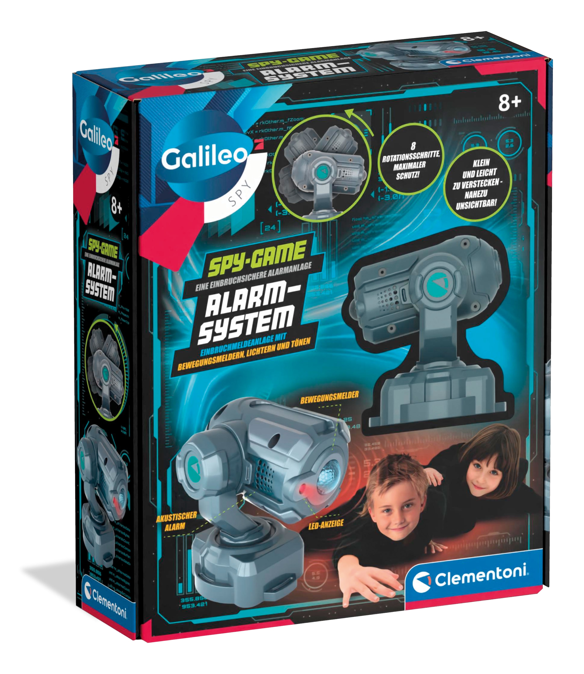 Clementoni® Experimentierkasten »Galileo Spy, Alarm-System« mit Bewegungsmelder, Lampe und Alarmsirene