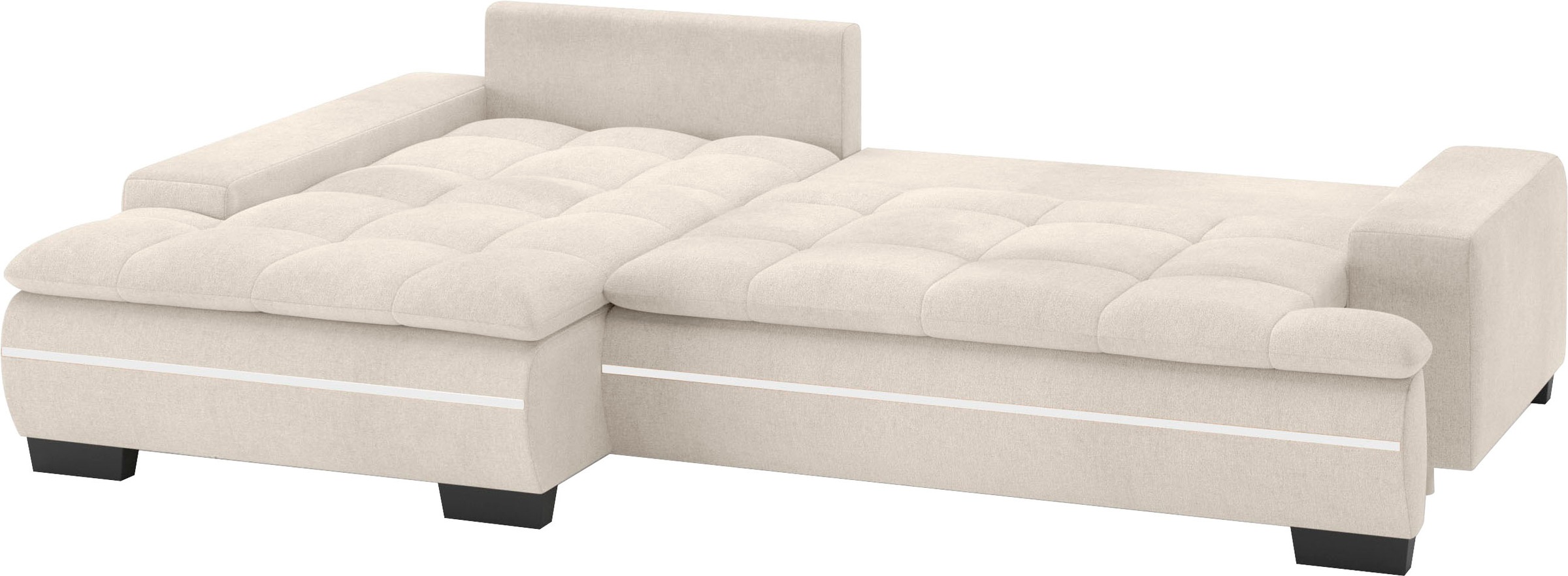 Mr. Couch Ecksofa »Haiti II, L-Form«, RGB-LED Beleuchtung, wahlweise mit Kaltschaum, Bett, Bettkasten
