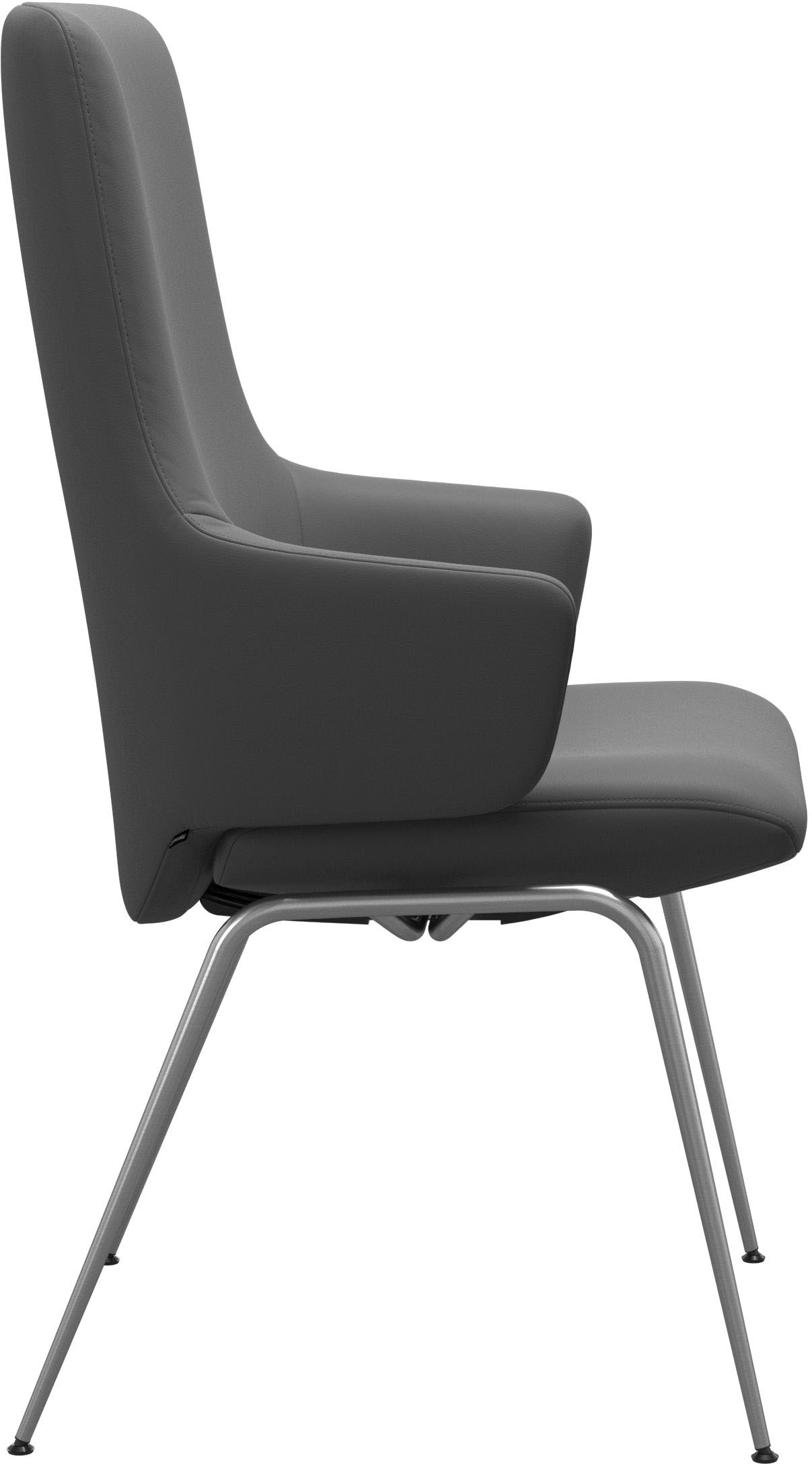Stressless® Polsterstuhl »Laurel«, Leder BATICK, High Back mit Armlehne, Größe L, mit Beinen aus Stahl in Schwarz matt