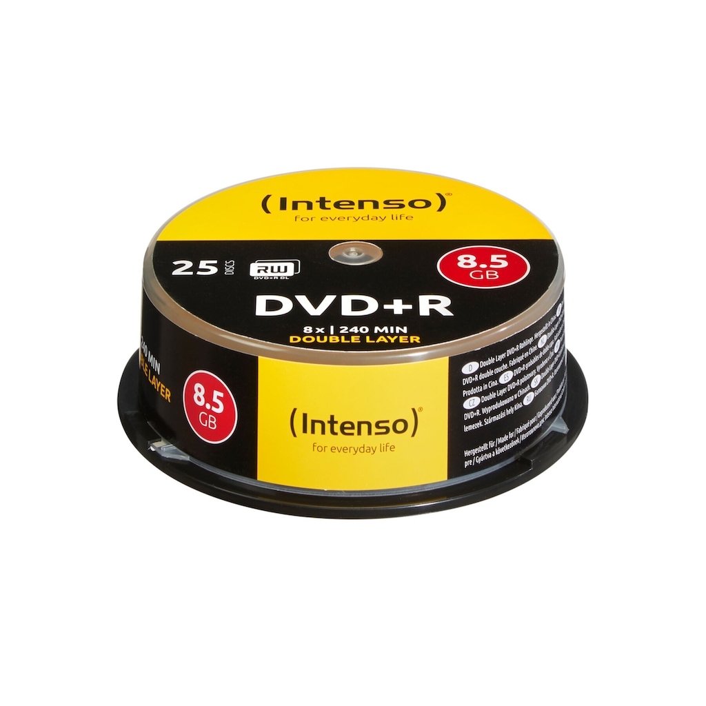 Intenso DVD-Rohling »DVD+R 8.5GB 8x Double Layer 25er Cakebox«