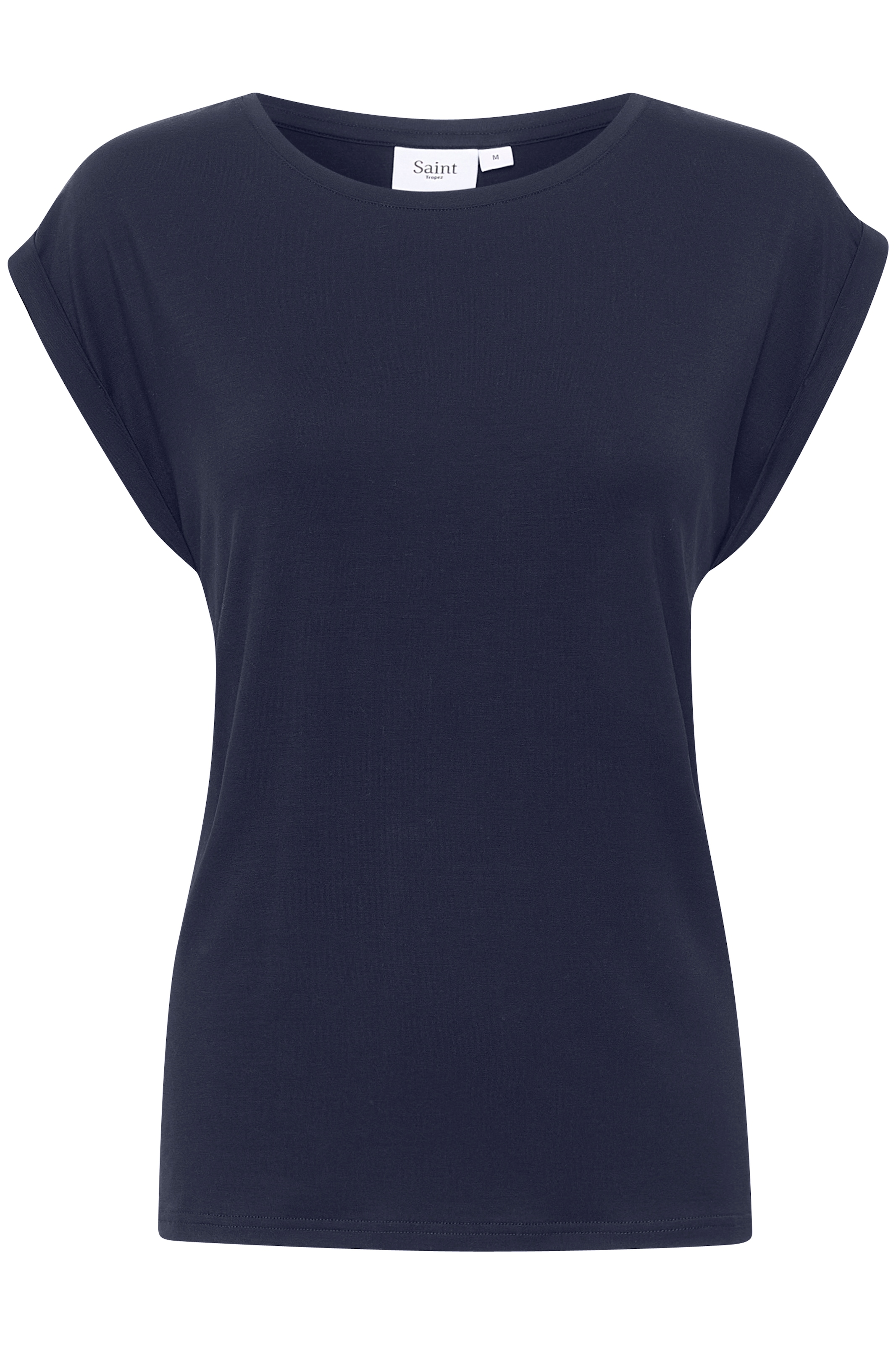 Saint Tropez Rundhalsshirt, Basic in edler LYOCELL Qualität