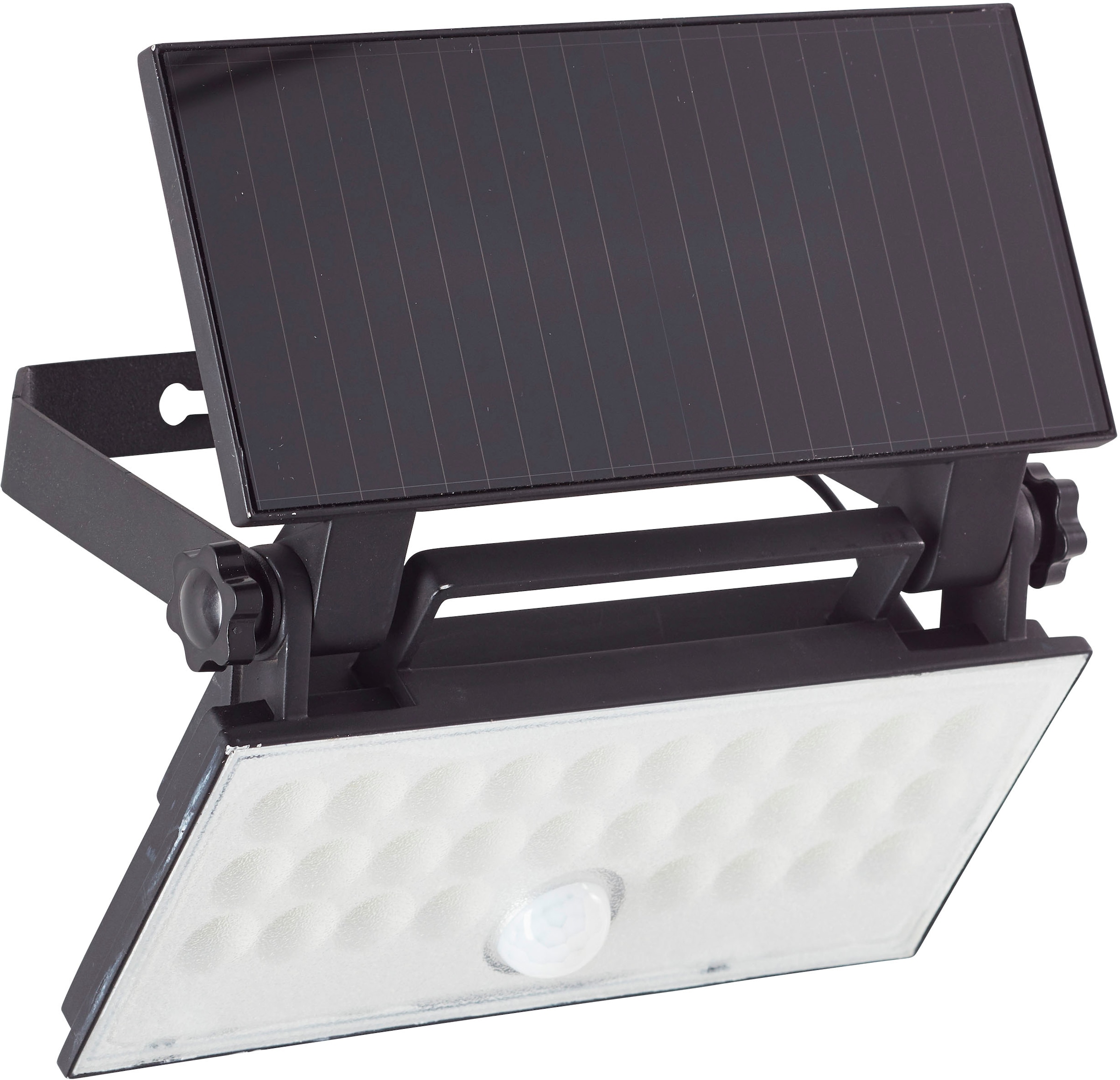 Brilliant LED Außen-Wandleuchte »Luton« 1 Stk. Solar, 19 cm, 1000 lm, 4100 K, schwenkbar, schwarz