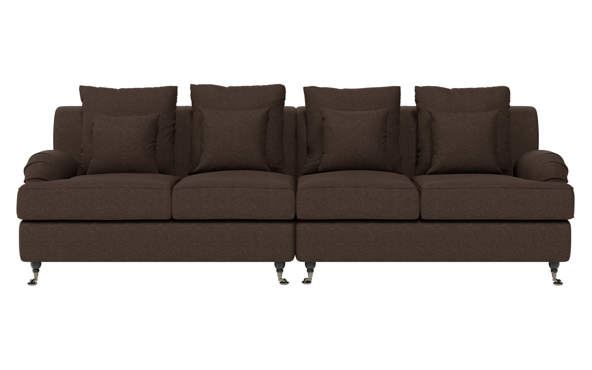 Guido Maria Kretschmer Home&Living Big-Sofa »NORIN«, zwei Fußarten: vorne - Rollen, hinten - Holzfüße