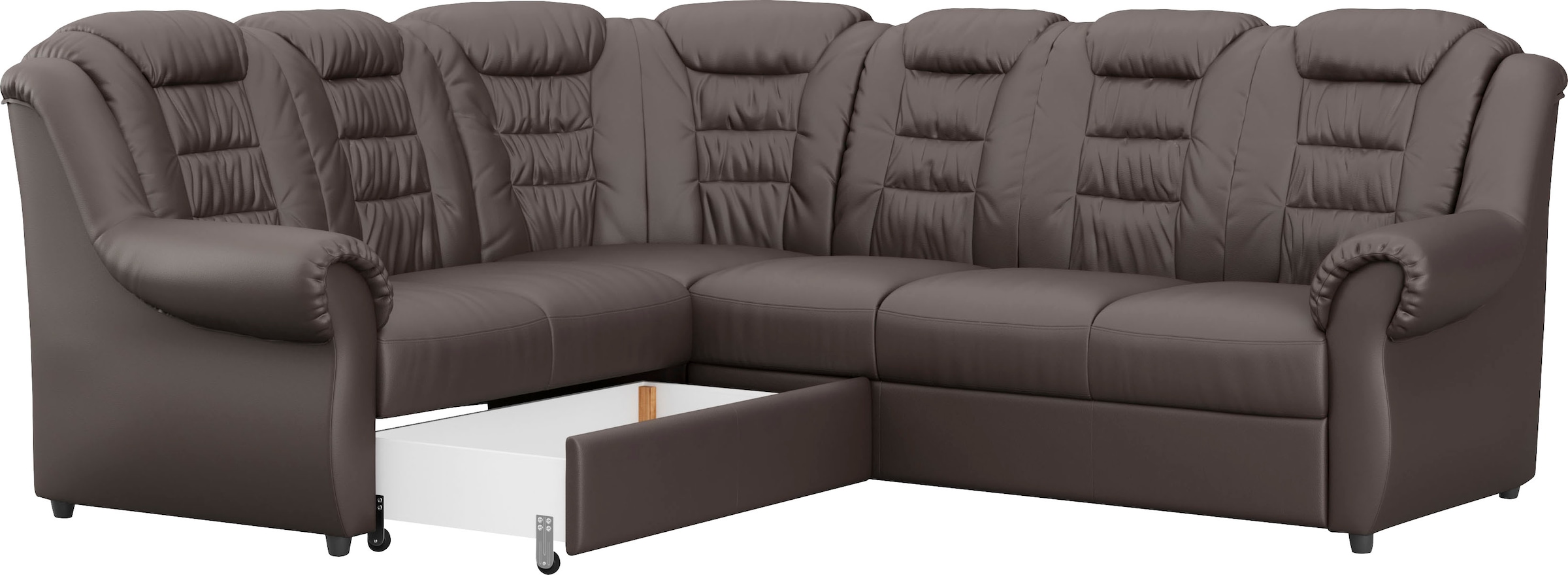 Home affaire Ecksofa »Boston L-Form«, mit hoher Rückenlehne, wahlweise mit Bettfunktion & Stauraum