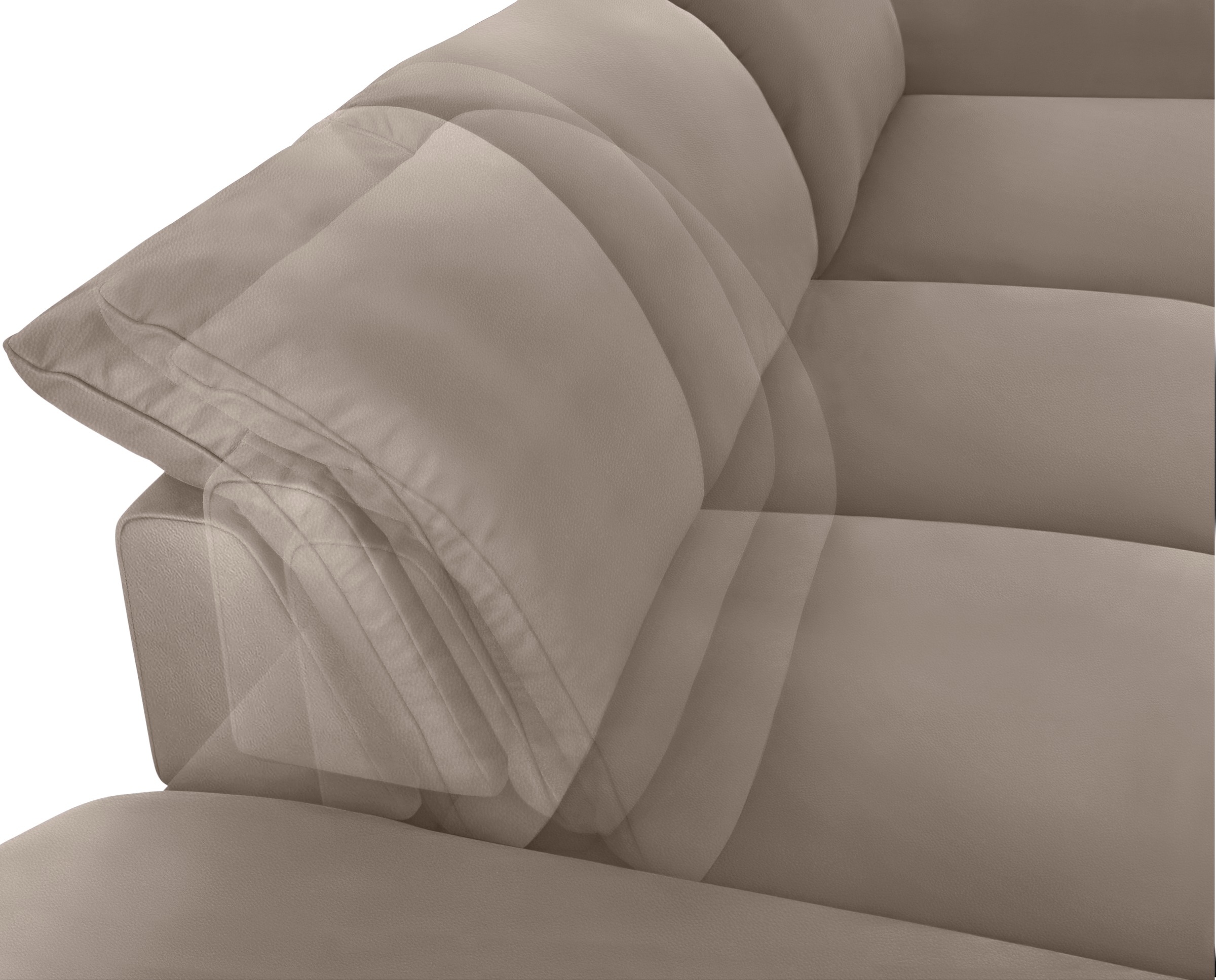 W.SCHILLIG Ecksofa »enjoy&MORE, Designsofa, bequem, zeitlos und elegant, L-Form«, mit Sitztiefenverstellung, Füße Chrom glänzend, Breite 340 cm