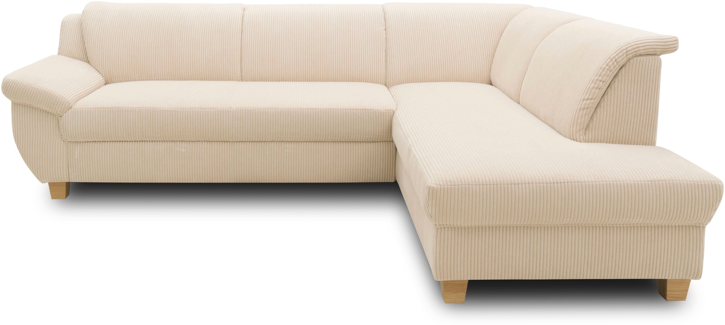 Home affaire Ecksofa »Yesterday zeitlos und elegant, bequeme Armlehnen, L-Form«, wahlweise mit Bettfunktion, auch in Cord