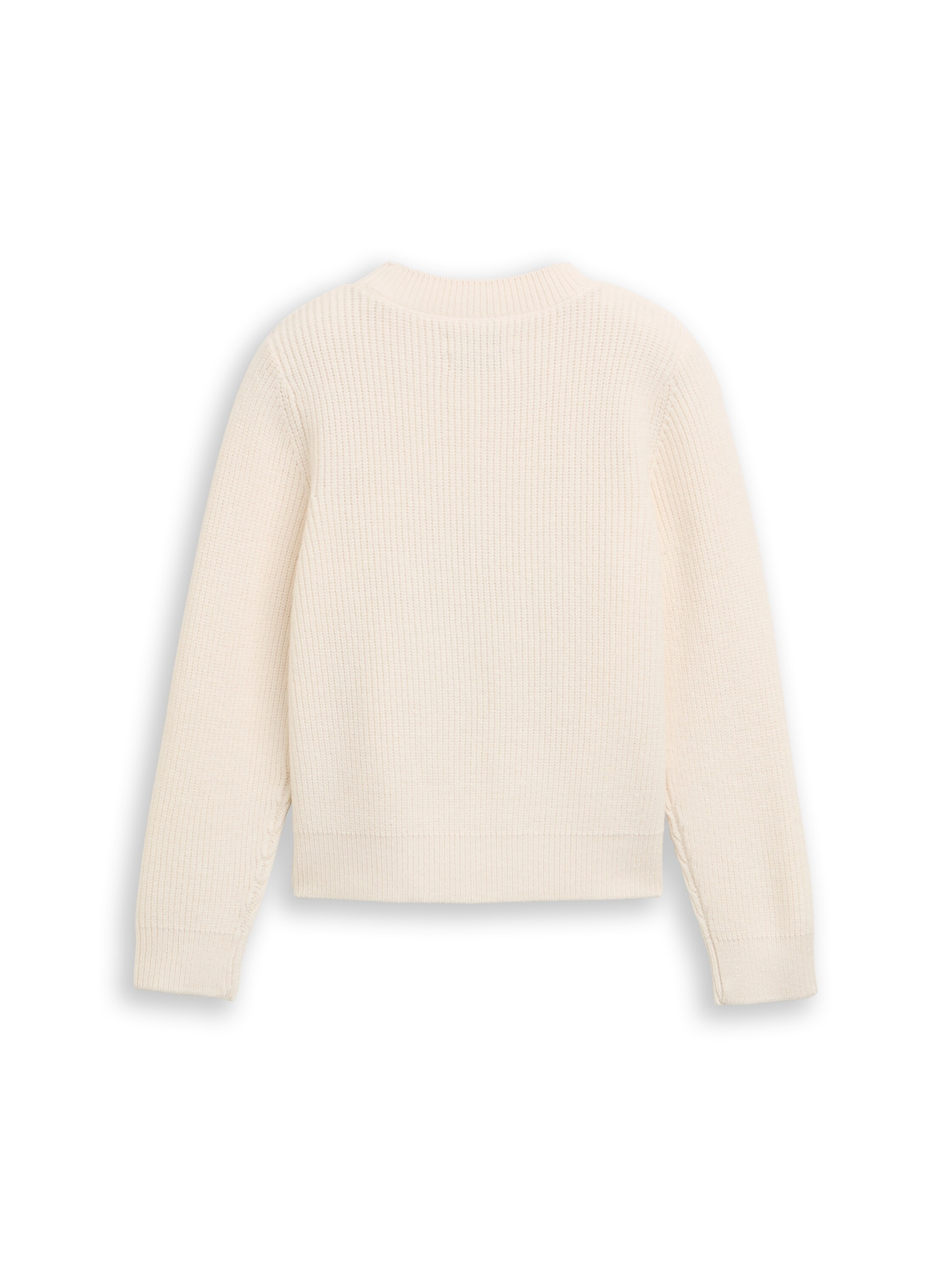 TOM TAILOR Rundhalspullover mit Wendepailletten