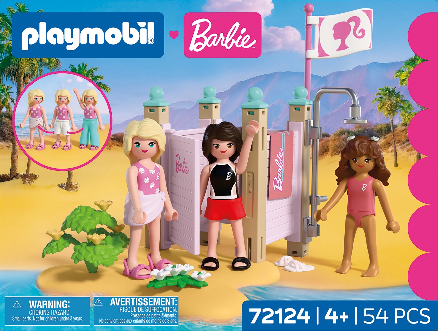 Playmobil® Konstruktions-Spielset »PLAYMOBIL x Barbie™ Strandmode (72124), Barbie™« Made in Europe