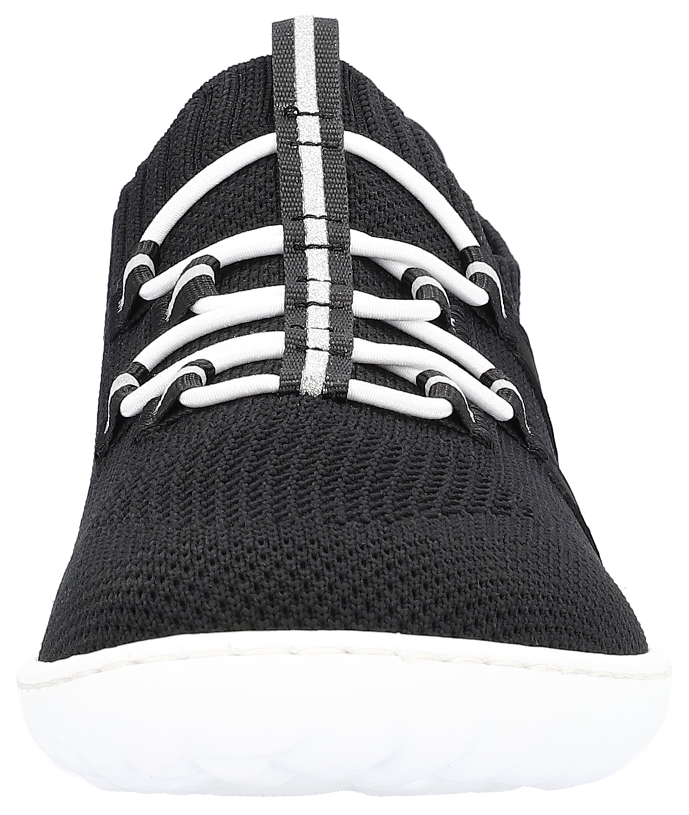 Rieker Slip-On Sneaker »Barfußschuh«, Slipper, Freizeitschuh, Halbschuh mit elastischem Strickschaft