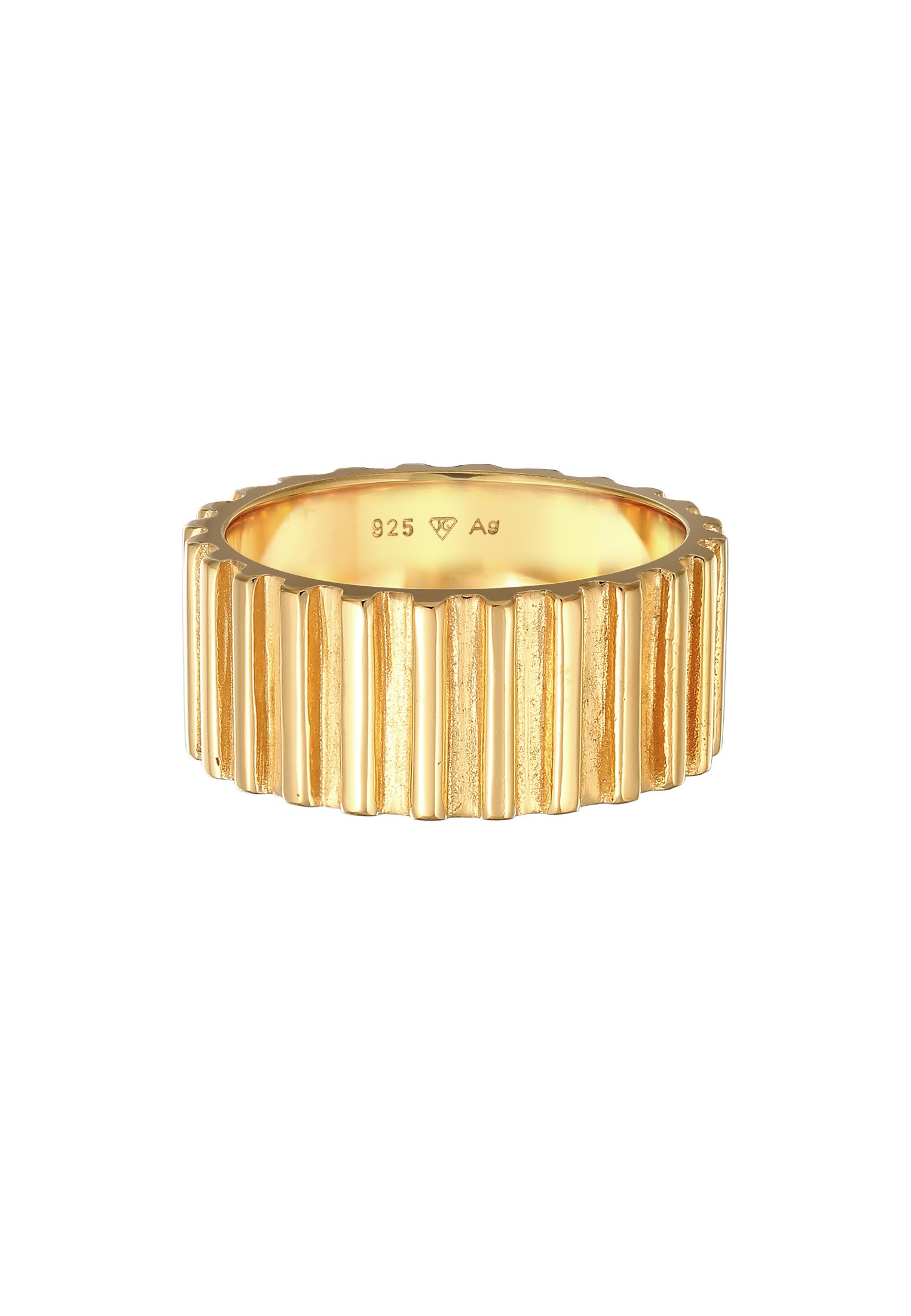 Elli Premium Silberring »Ring Bandring Relief Rillen Trend Breit 925 Silber«
