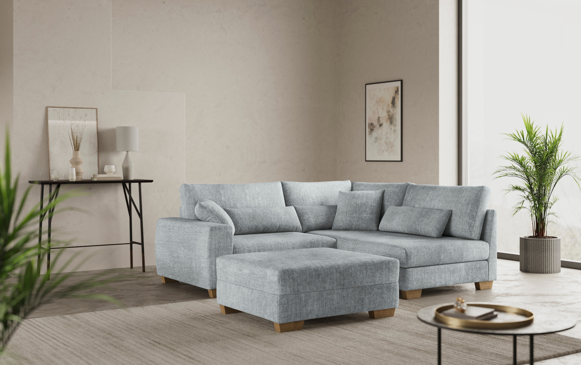 Home affaire Hocker »DuraSpring«, Mit DuraSpring-Taschenfederkern, bis 140 kg belastbar