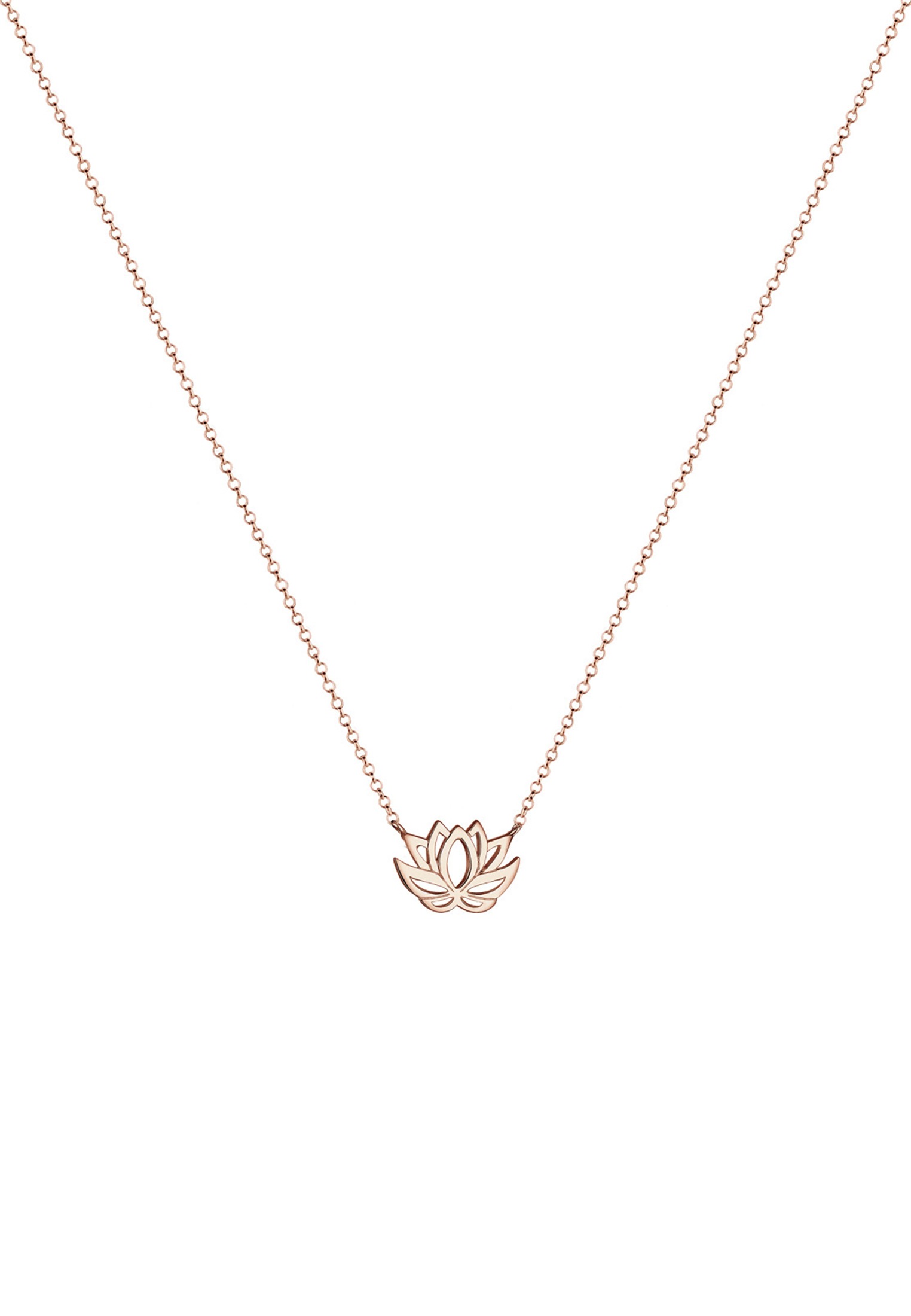 Elli Kette mit Anhänger »Halskette mit Lotusblume Blüte Glücksbringer 925 Silber«