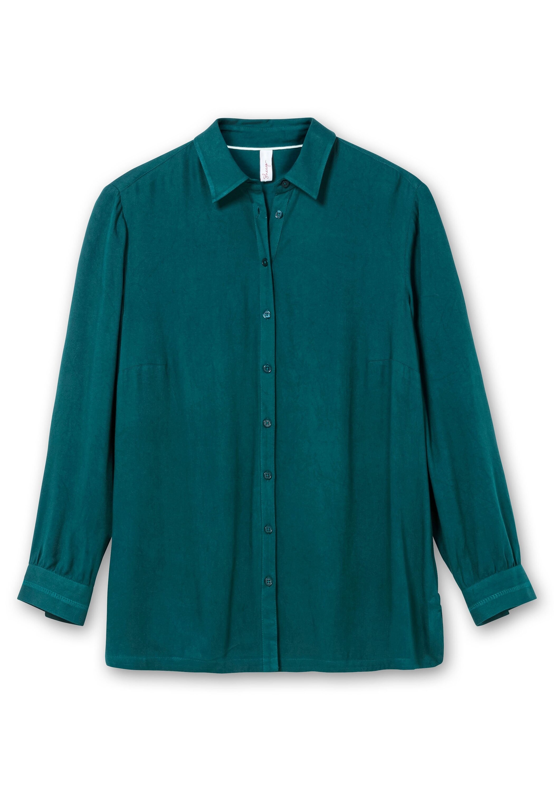 Sheego Hemdbluse »Bluse aus weich fließendem Viskose-Twill«