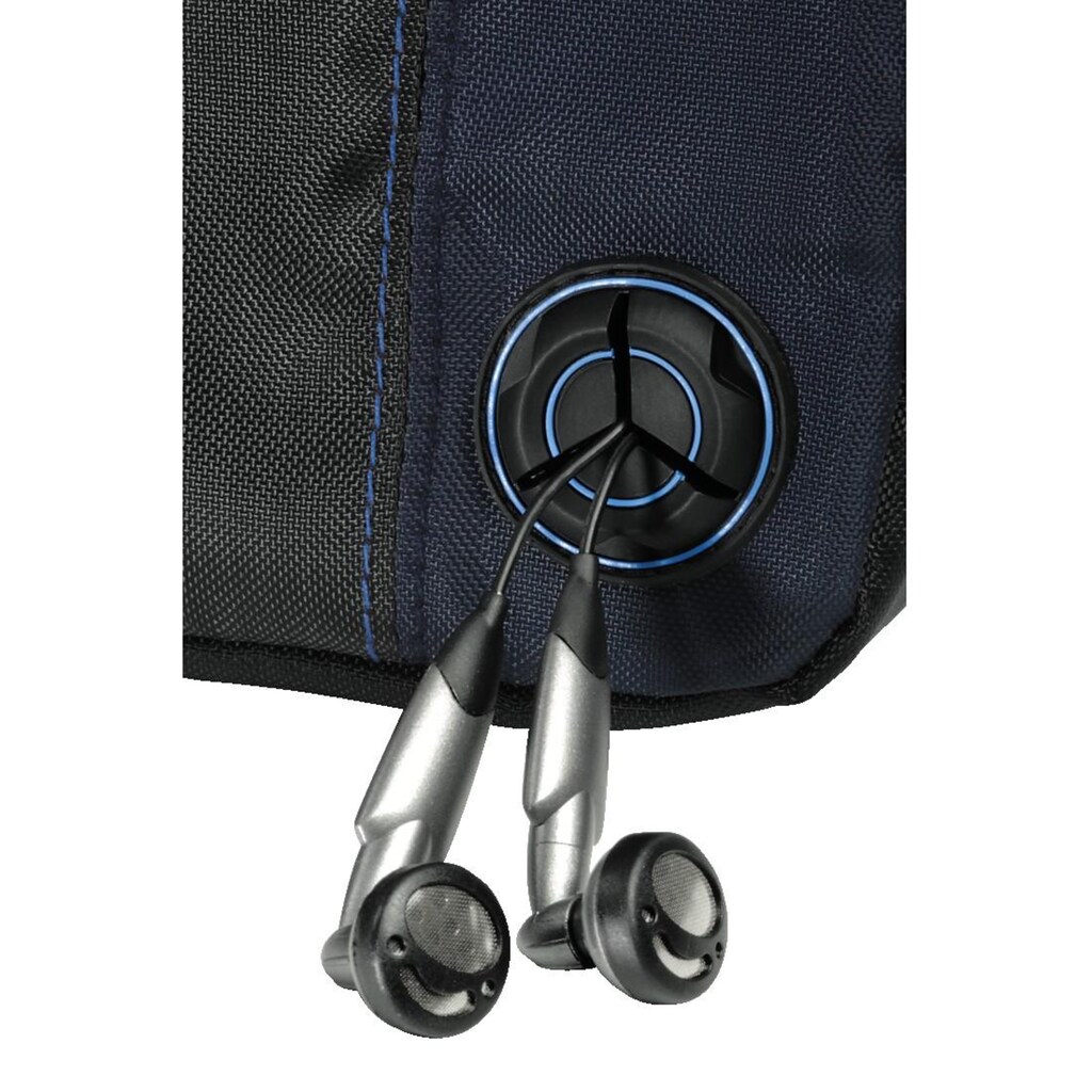 Hama CD-Player Tasche »Tasche für Discman und 3 CDs, Schwarz Blau, Trageriemen, Kabelausgang«