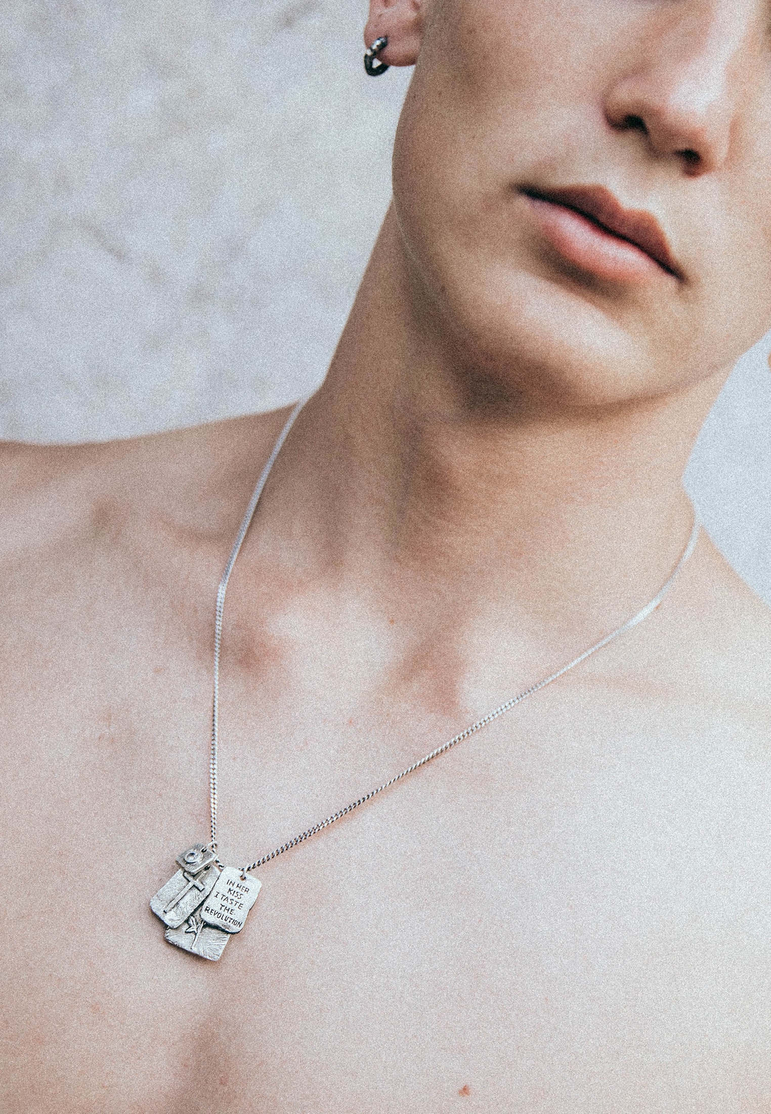 HAZE & GLORY Silberkette »Halskette Kissed by a rose 925 Silber«