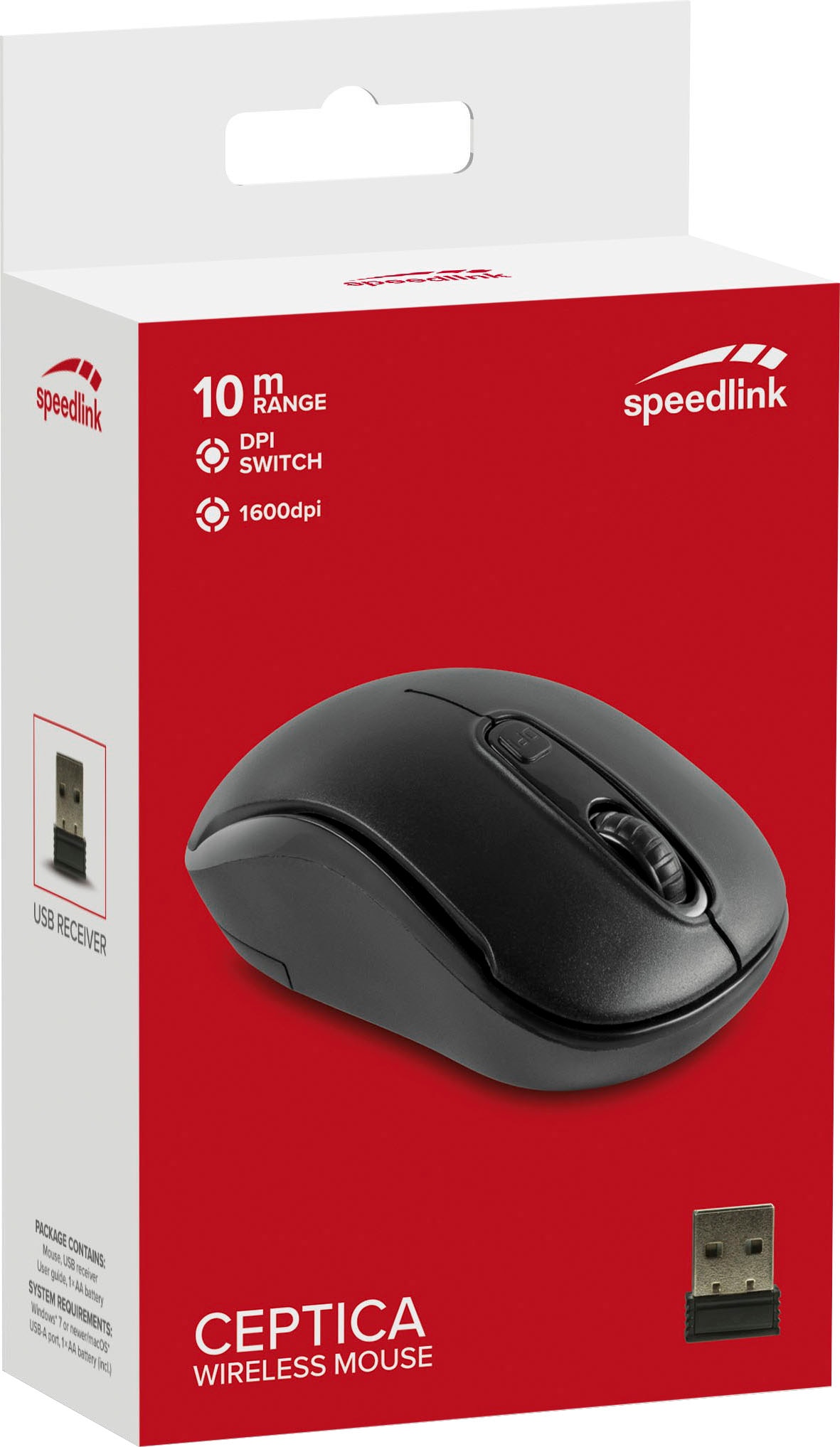 Speedlink Maus »CEPTICA Wireless«, kabellos, Für Links- und Rechtshänder