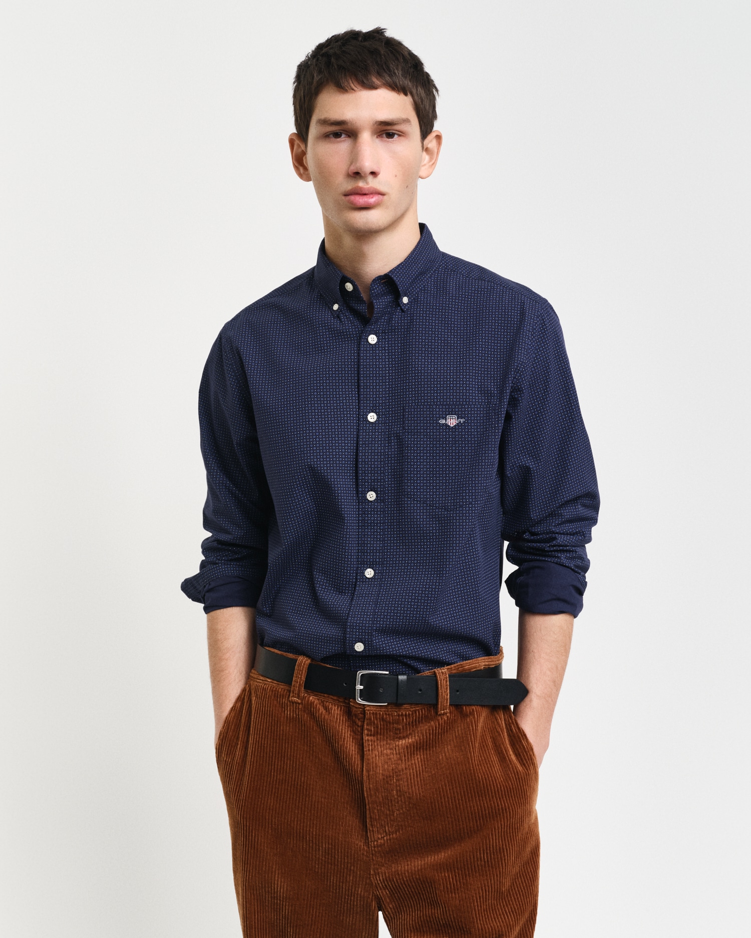 Gant Langarmhemd »REG MICRO PRINT SHIRT«, mit einem dezenten, durchgehenden Mikro-Print