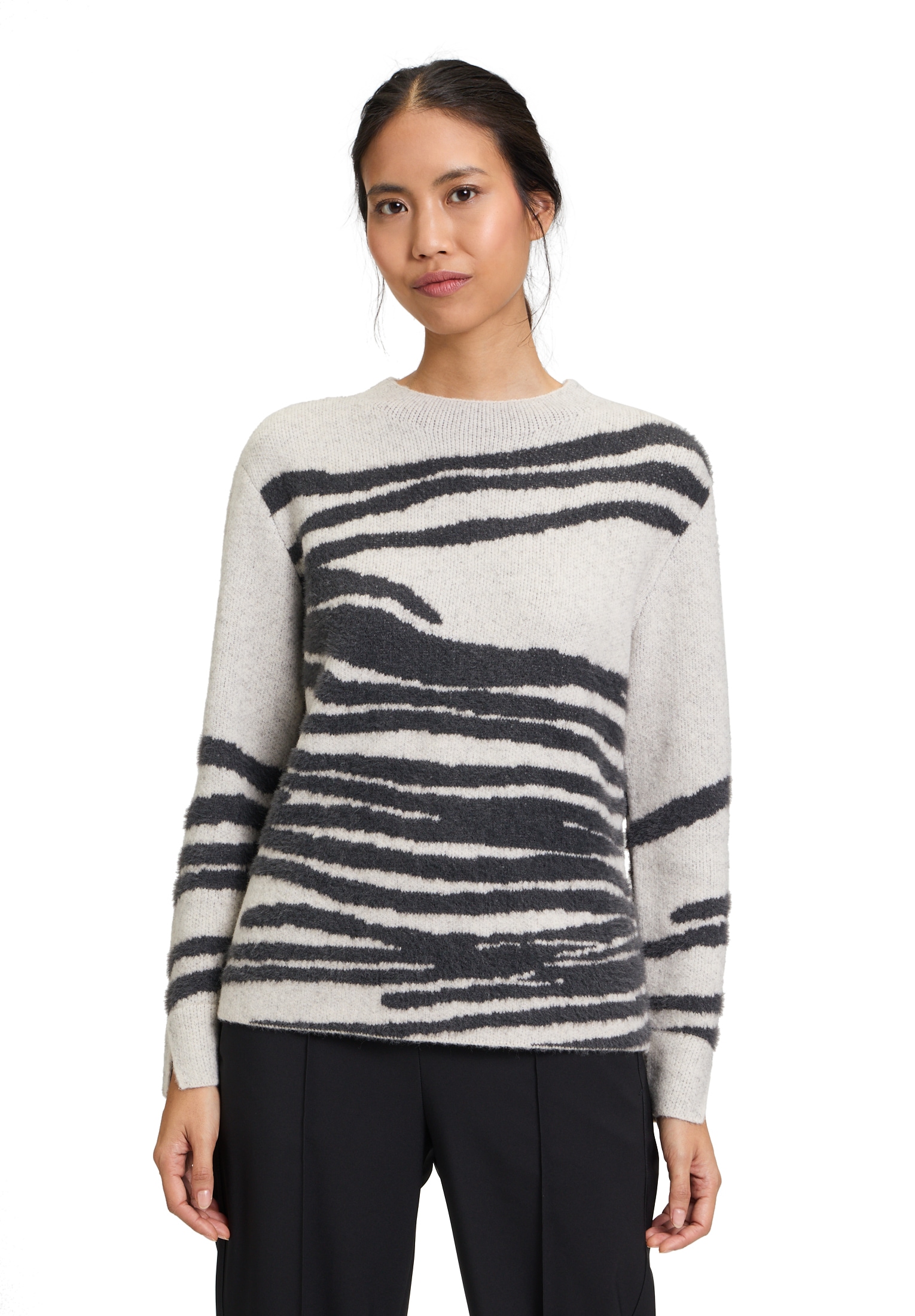 Betty Barclay Rundhalspullover »Grobstrick-Pullover mit Jacquard«