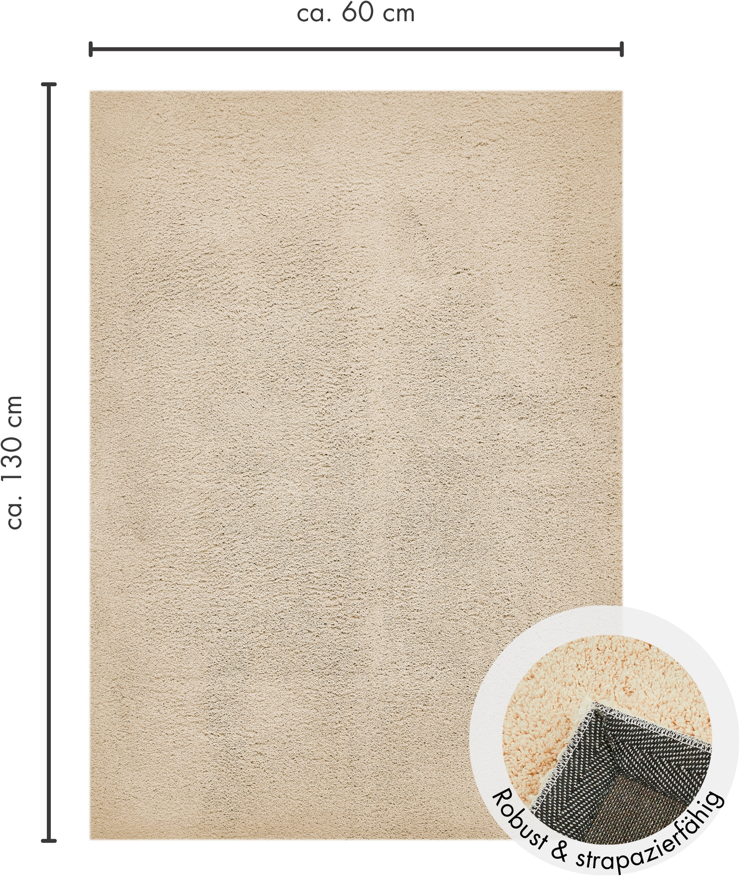 Andiamo Teppich »San Paolo« rechteckig 27 mm Höhe Uni Farben, weiche Qualität, ideal im Wohnzimmer & Schlafzimmer