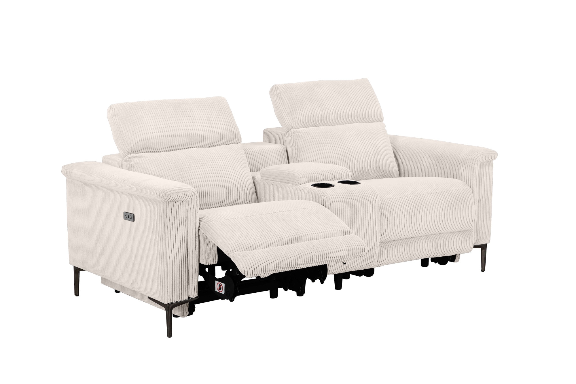 Places of Style 2-Sitzer »Lund in Cord, 2er-Kinosofa, TV-Sessel, Multimedia-Sofa, USB-A,«, m. elektrischer o. manueller Relaxfunktion, Getränkehalter u. Staufach