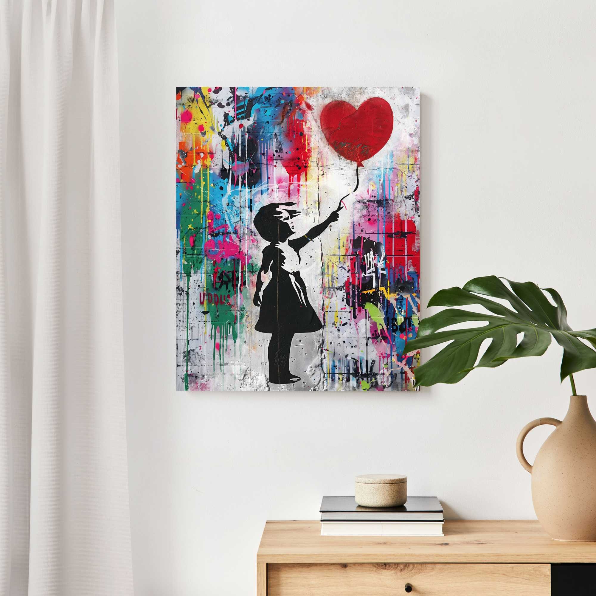 Reinders! Deco-Panel »Graffiti-Ballon« Teenager Zimmer - Inspiriert von Banksy - Mehrfarbig - MDF -Street Art