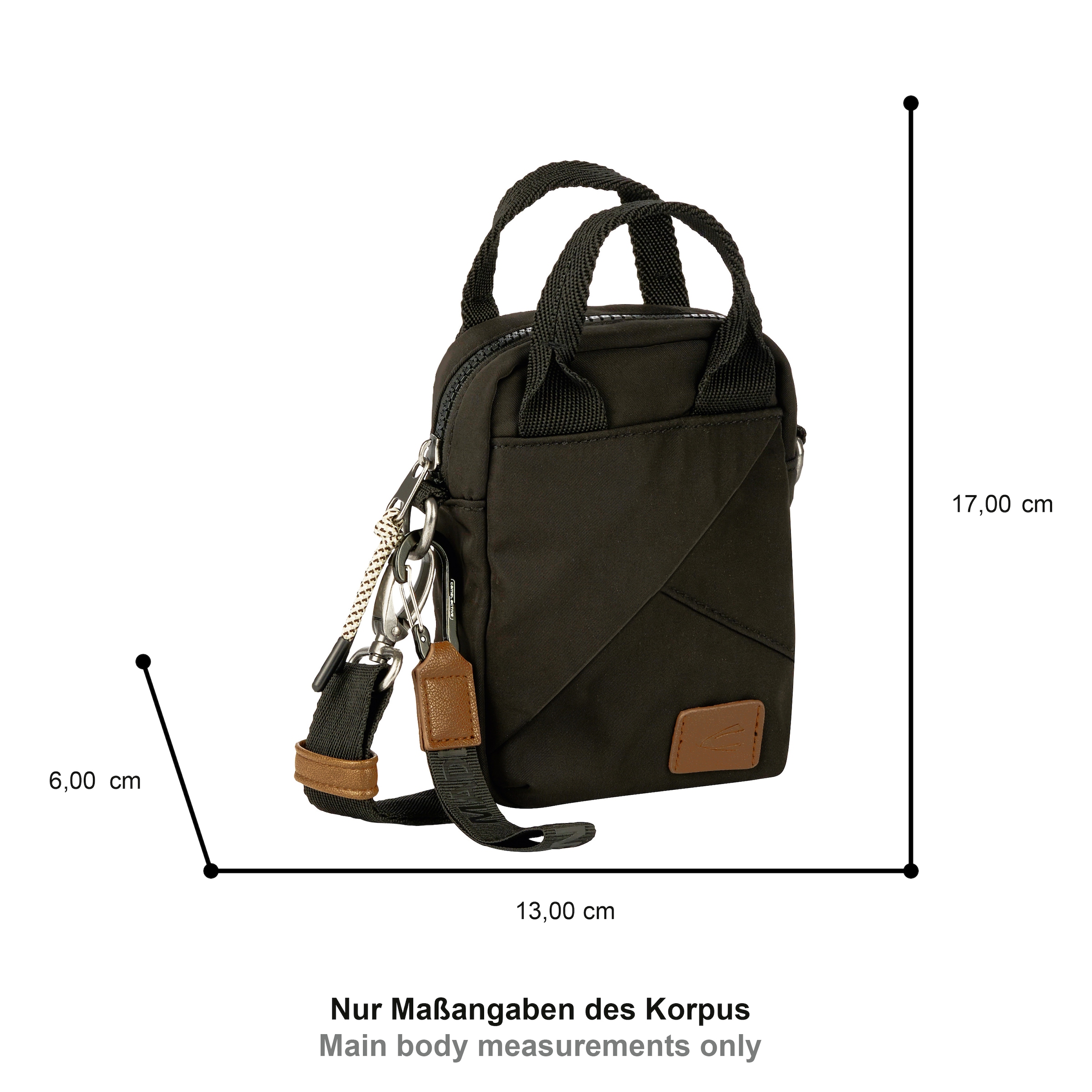 camel active Handytasche »Aurum« aus recyceltem Polyester in Nylonstruktur, leicht & mit feinen Details