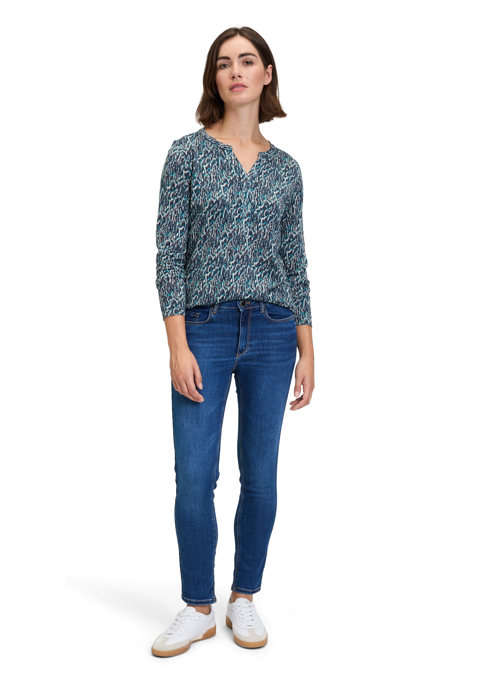 Betty&Co Langarmshirt »Casual-Shirt mit verdeckter Verschlussleiste«