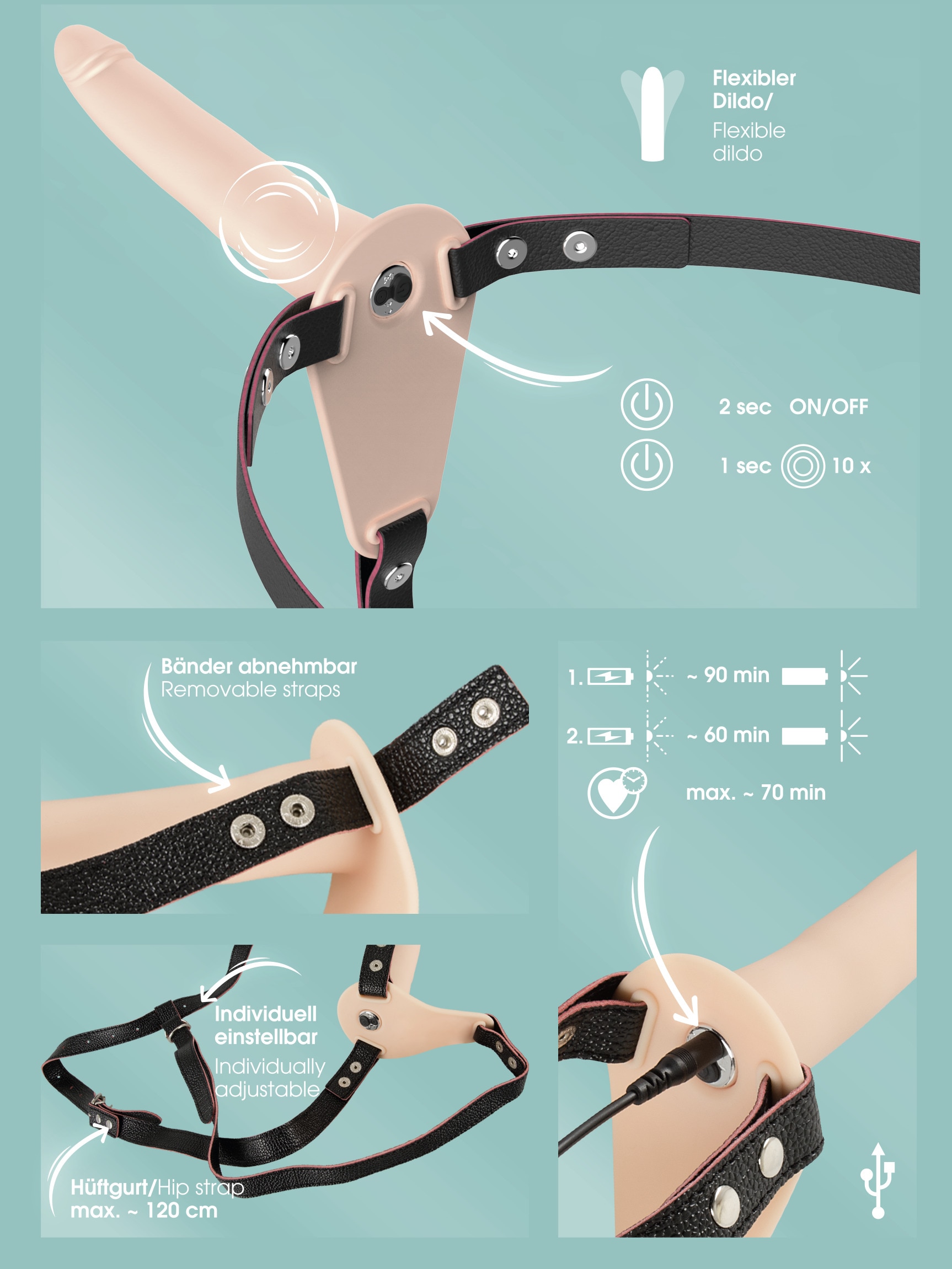 You2Toys Vibrator »Strap-On Vibrating Strap-On«
