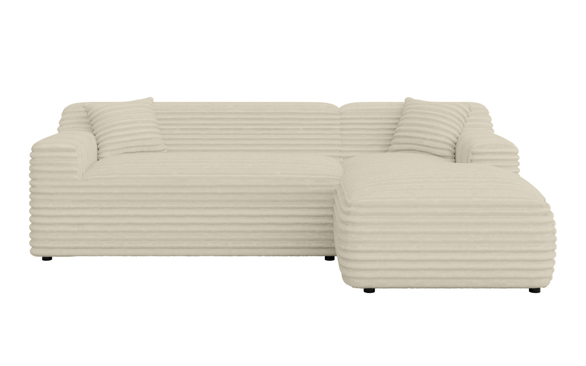 Home affaire Ecksofa »LILLIANA Designsofa, L-Form mit Recamiere rechts/links bestellbar«, L-Form mit Wellenunterfederung, Maße B/T/H: 256/160/76 cm