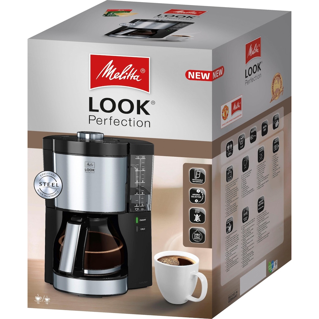 Melitta Filterkaffeemaschine »Look® Perfection 1025-06«, 1,25 l Kaffeekanne, Papierfilter, 1x4