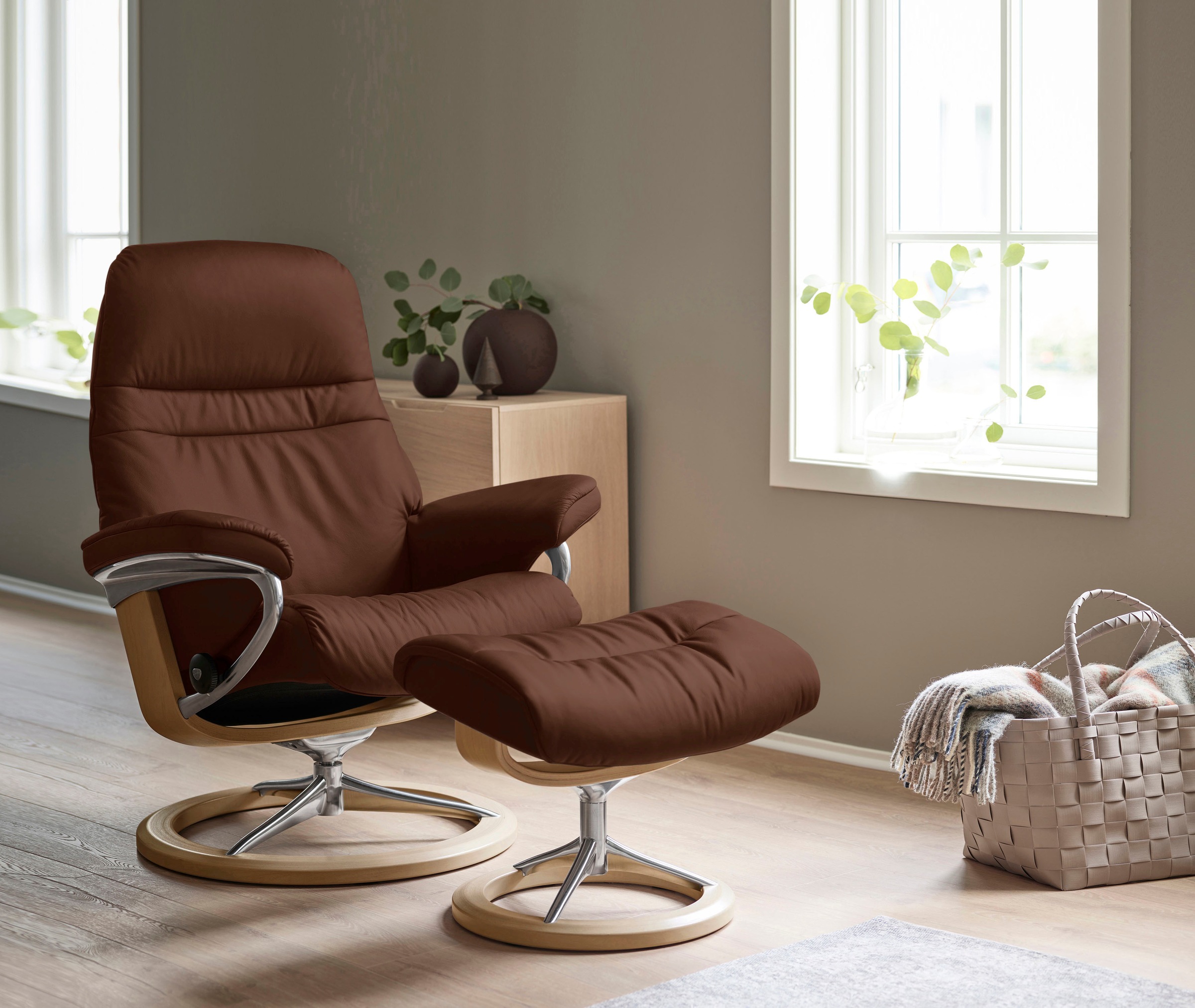 Stressless® Relaxsessel »Sunrise«, mit Signature Base, Größe M, Gestell Eiche