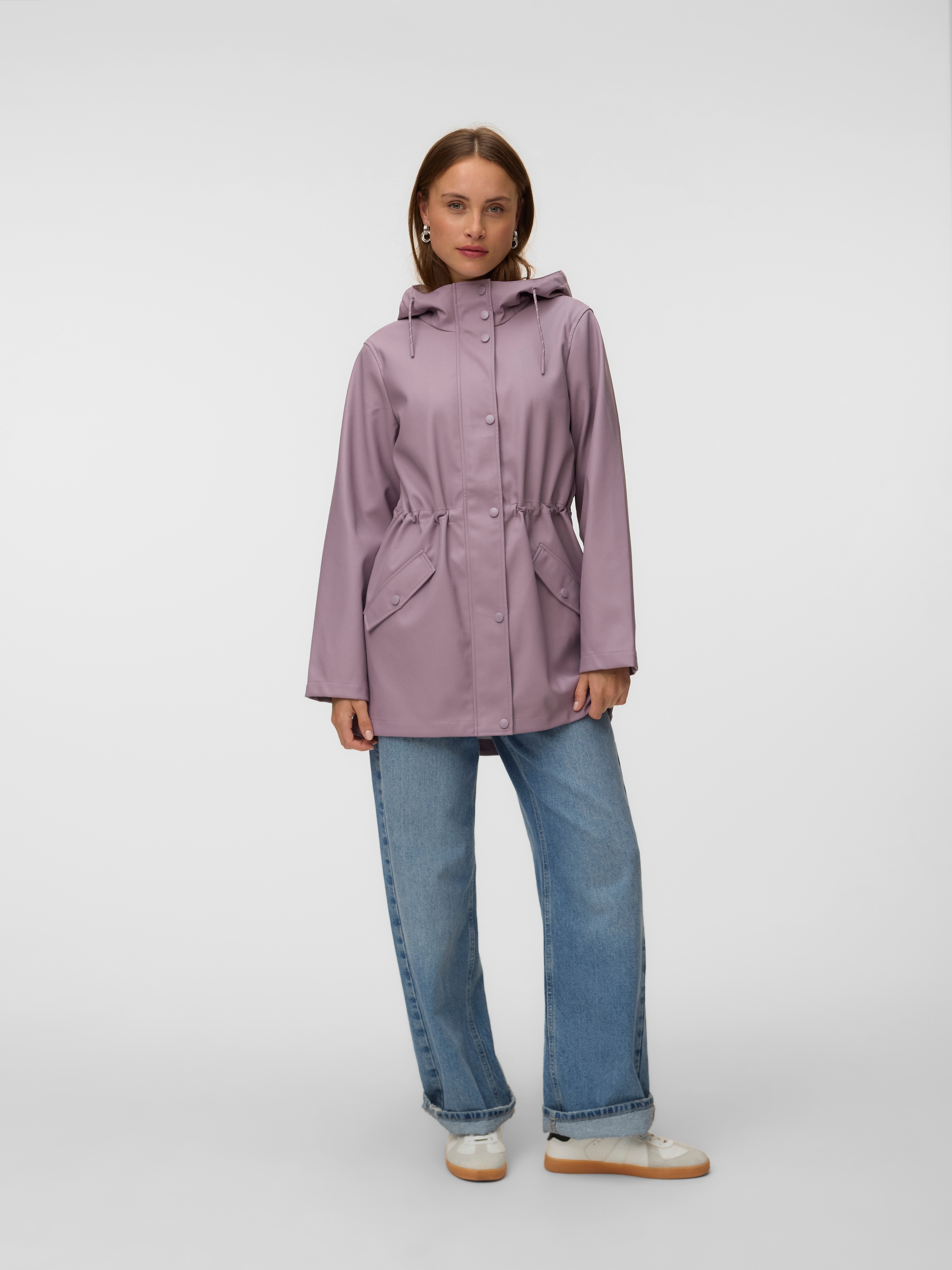 Vero Moda Regenjacke »VMMALOU COATED JACKET« mit Kapuze wasserabweisende Beschichtung