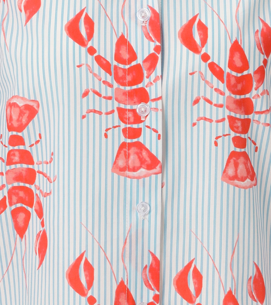 Aniston CASUAL Hemdbluse , gestreift und mit Krebsen bedruckt - NEUE KOLLEKTION