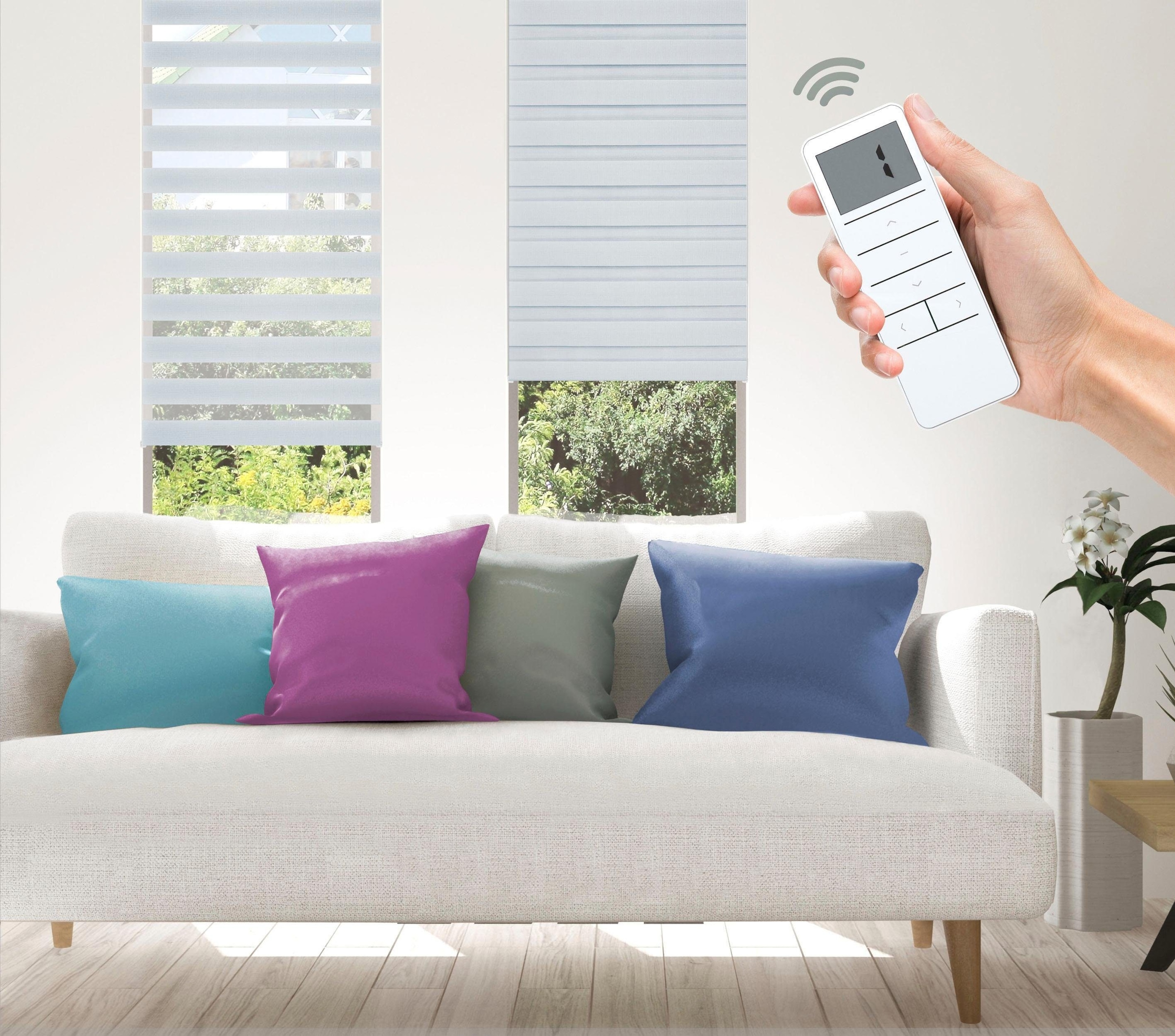 Good Life Elektrisches Rollo »Aline - SMART HOME« Lichtschutz ohne Bohren mit Fernbedienung