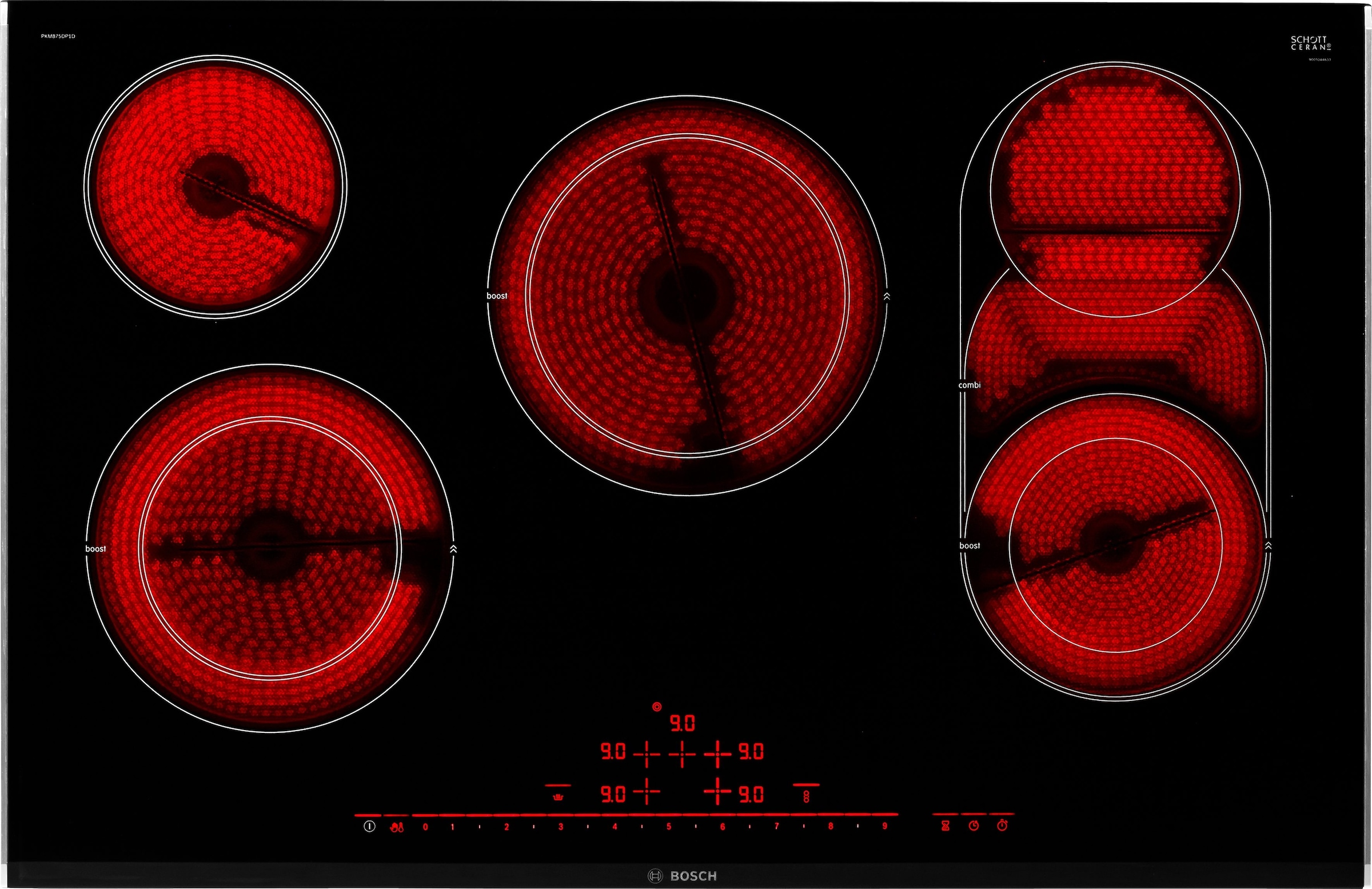 BOSCH Elektro-Kochfeld von SCHOTT CERAN® »PKM875DP1D«, mit Powerboost-Funktion