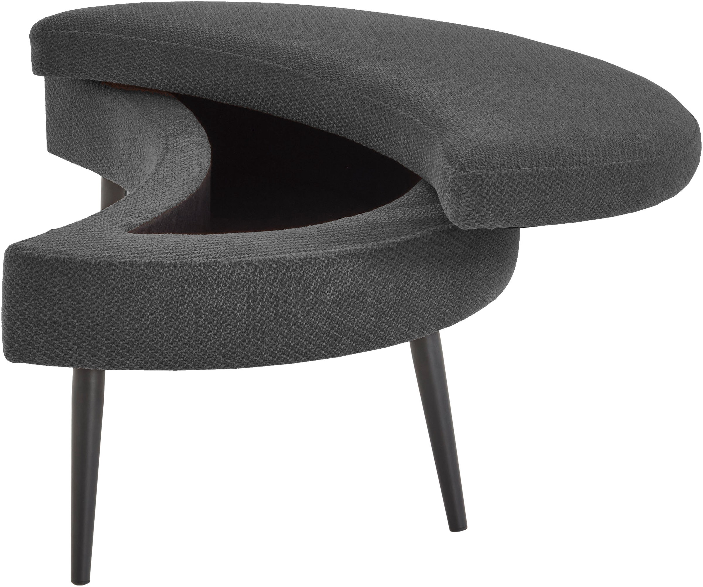 OTTO home Loveseat »Riko Sessel, B: 110 cm, Sitzhöhe: 44 cm« XXL- Sessel, mit Stauraumhocker, Rückenstütze & 4 Zierkissen
