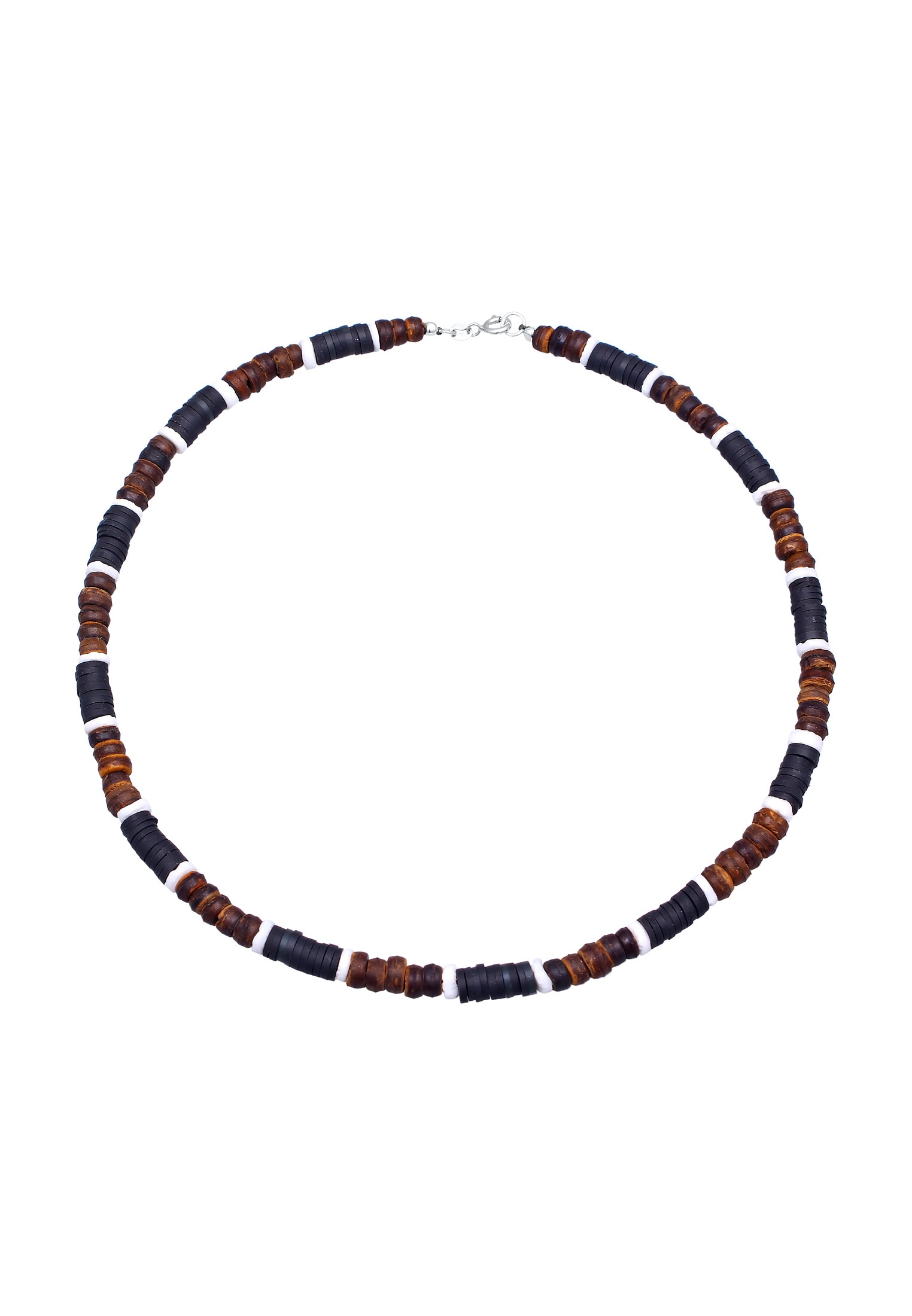 Kuzzoi Silberkette »Halskette Herren Heishi Beads Vintage Surfer 925 Silber«